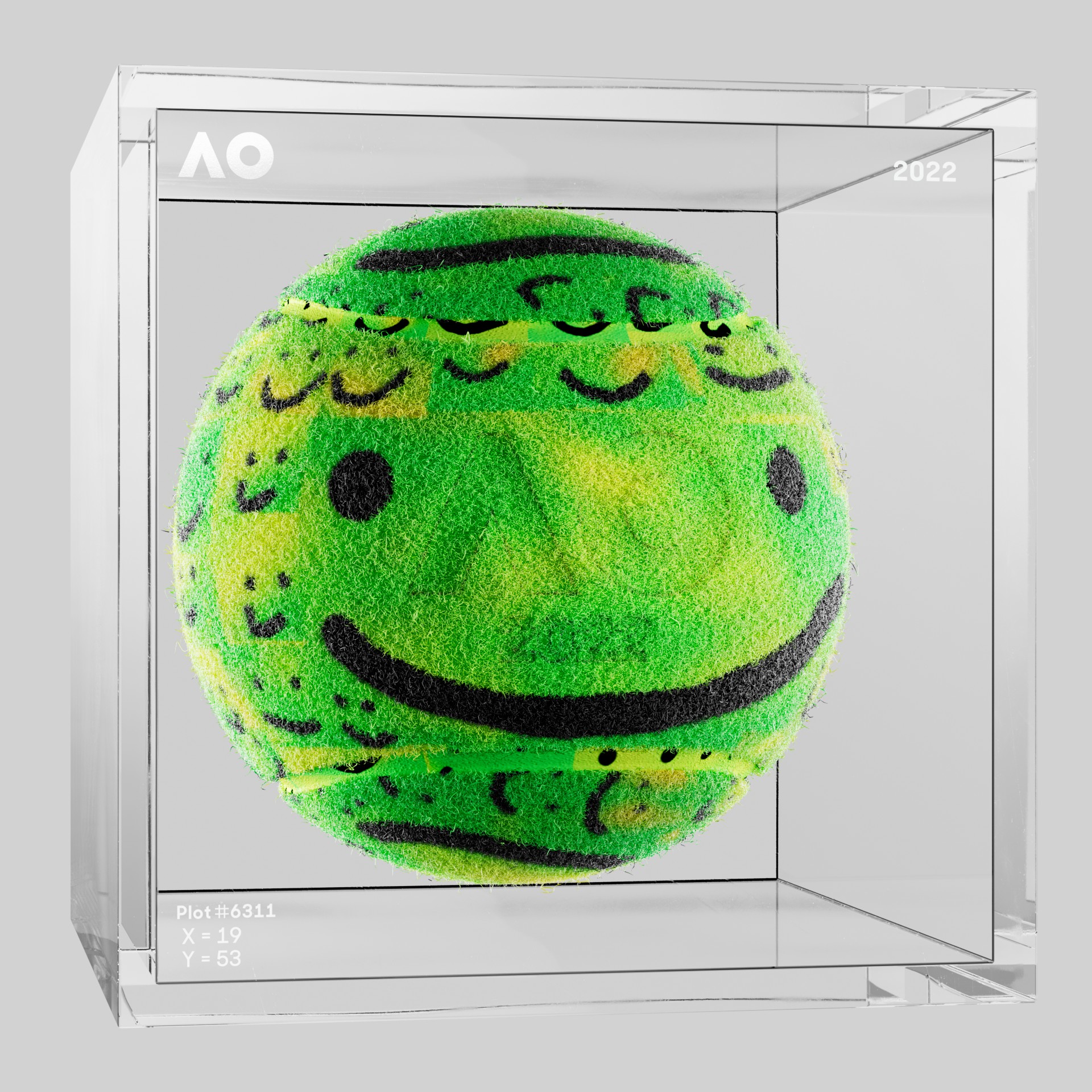 The Australian Open - The Australian Open Art Ball - AO Art Ball #6410 - NFT # 6410