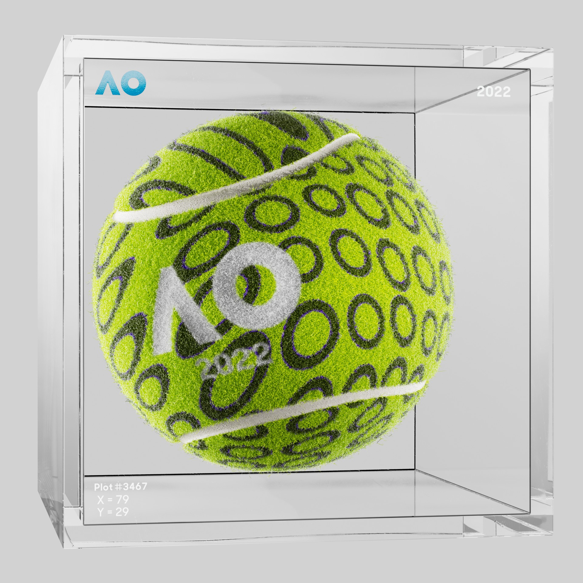 The Australian Open - The Australian Open Art Ball - AO Art Ball #6411 - NFT # 6411