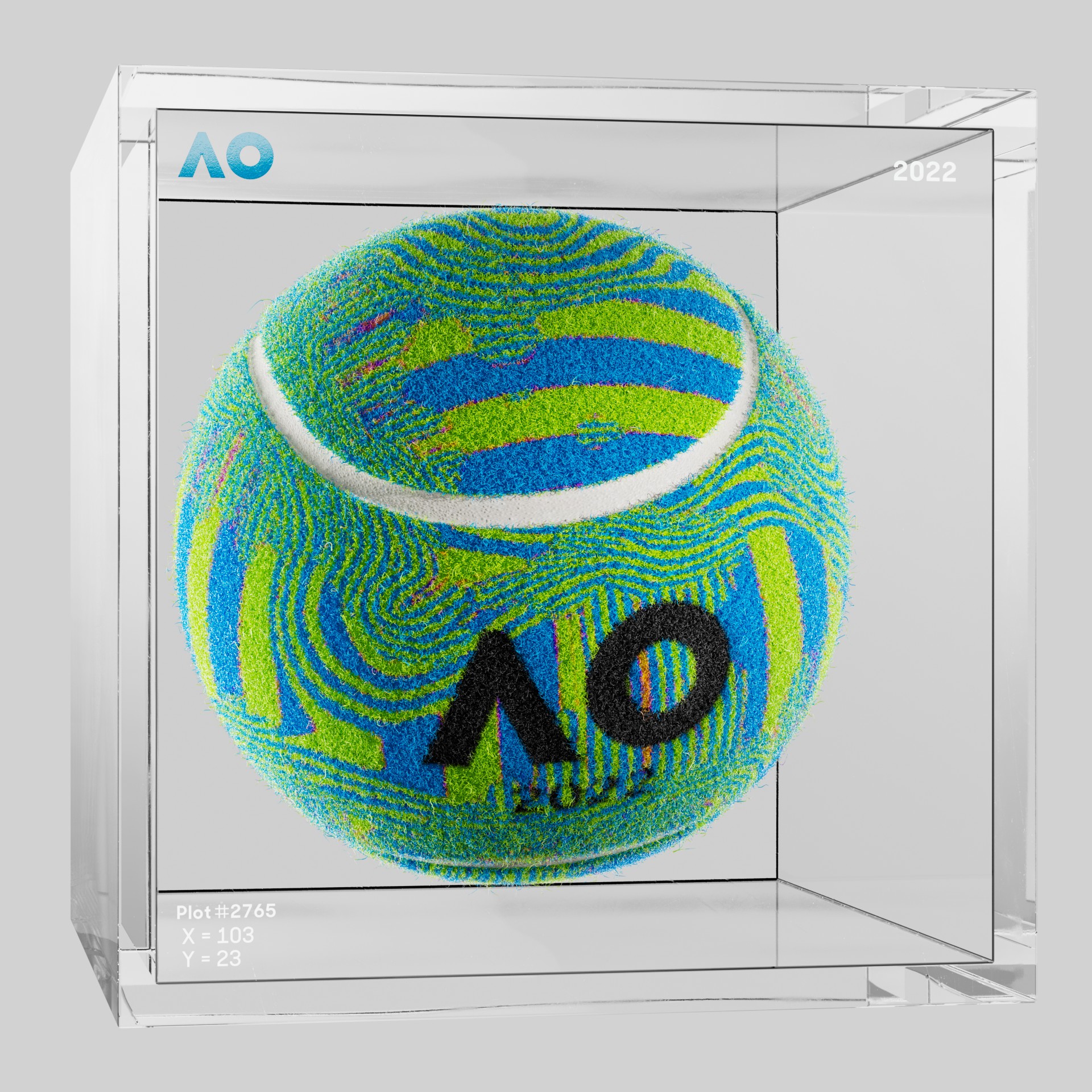 The Australian Open - The Australian Open Art Ball - AO Art Ball #6412 - NFT # 6412