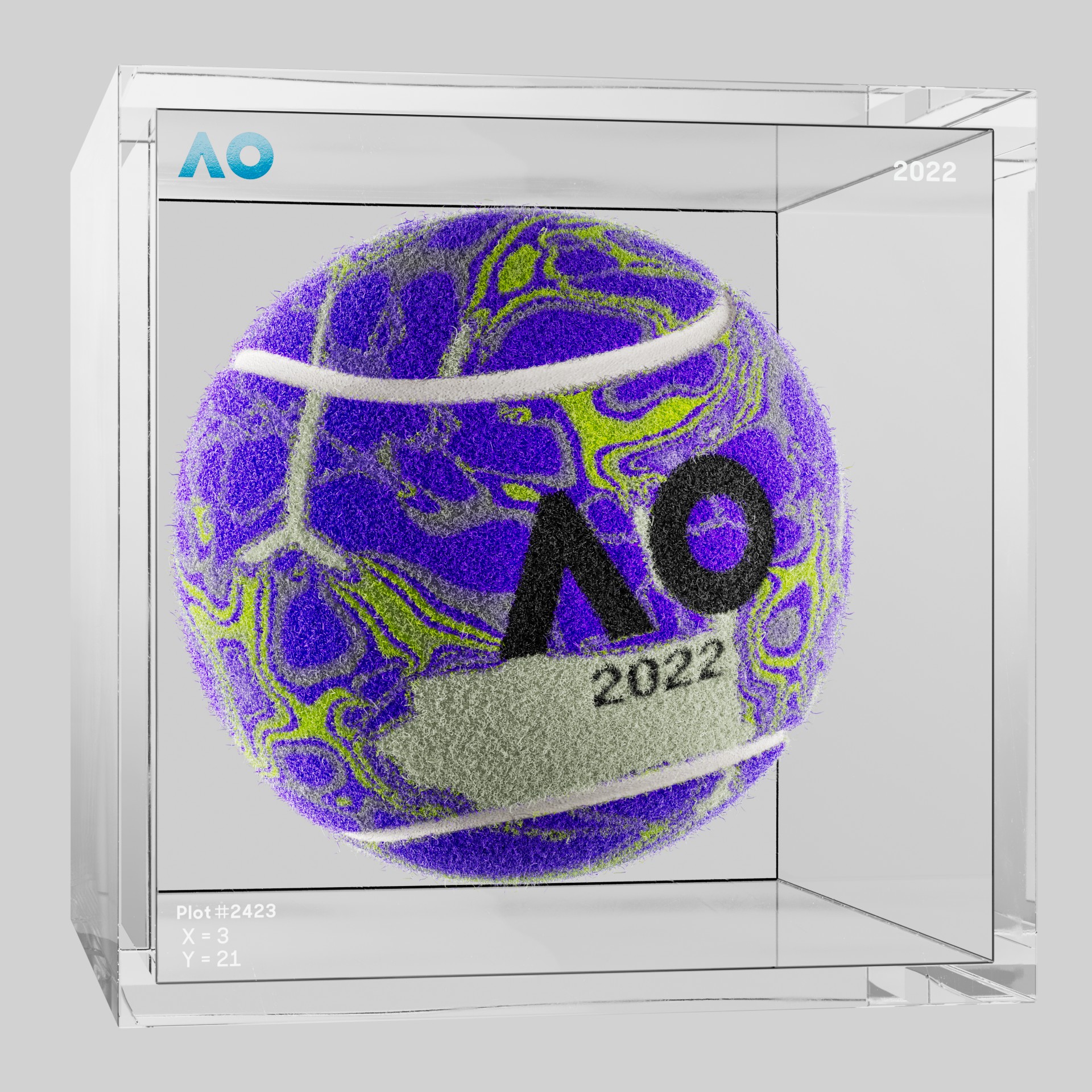 The Australian Open - The Australian Open Art Ball - AO Art Ball #6413 - NFT # 6413