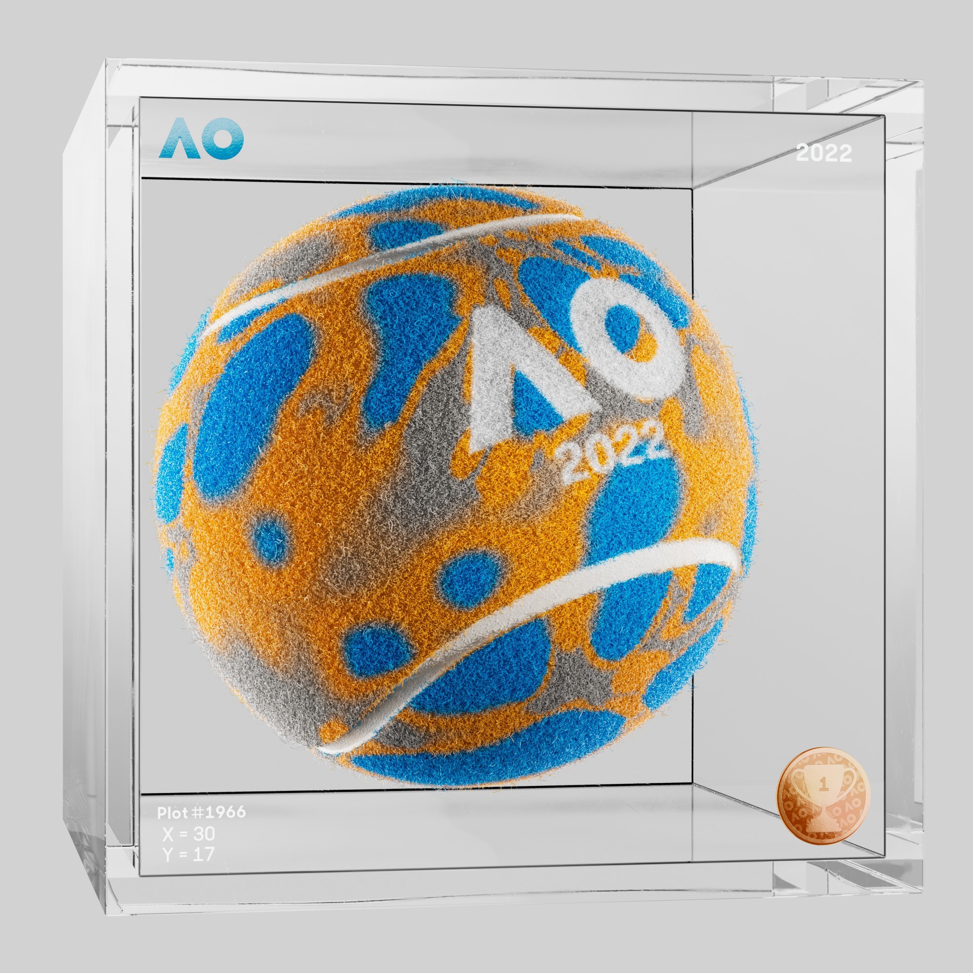The Australian Open - The Australian Open Art Ball - AO Art Ball #6415 - NFT # 6415