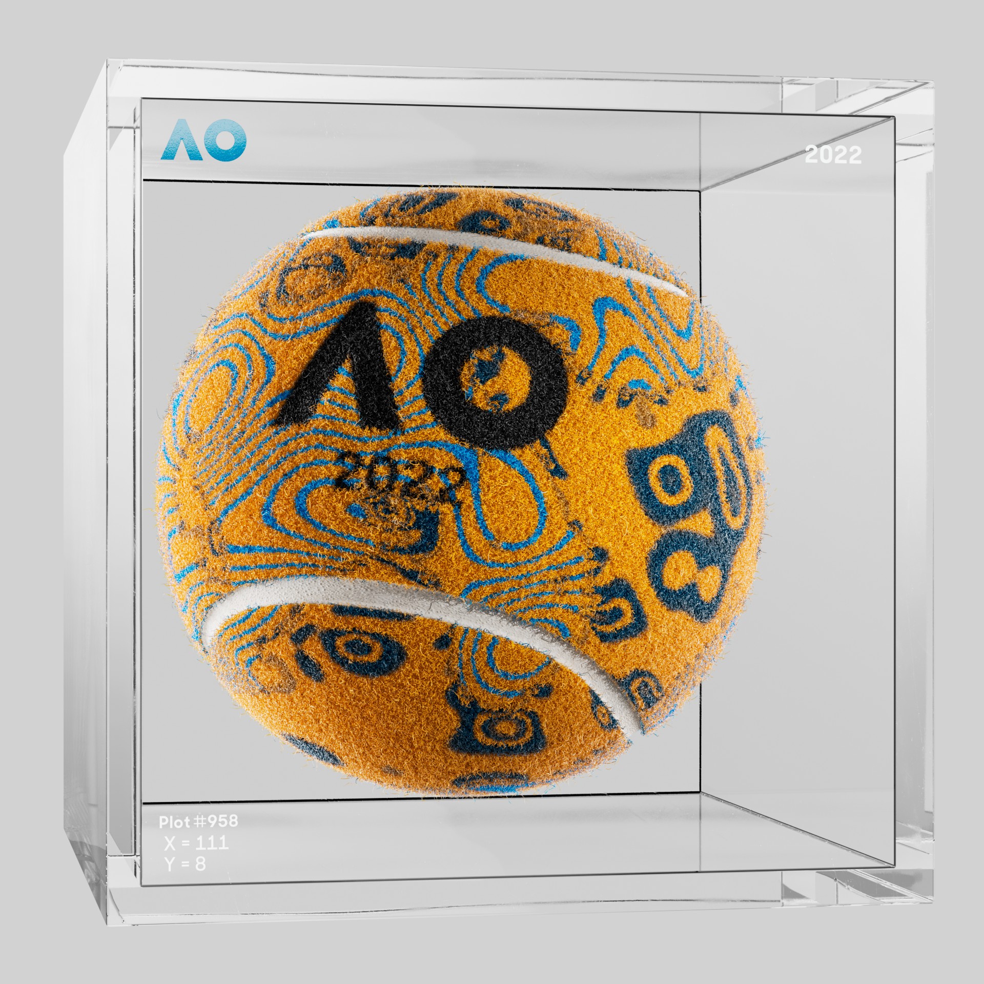 The Australian Open - The Australian Open Art Ball - AO Art Ball #6418 - NFT # 6418