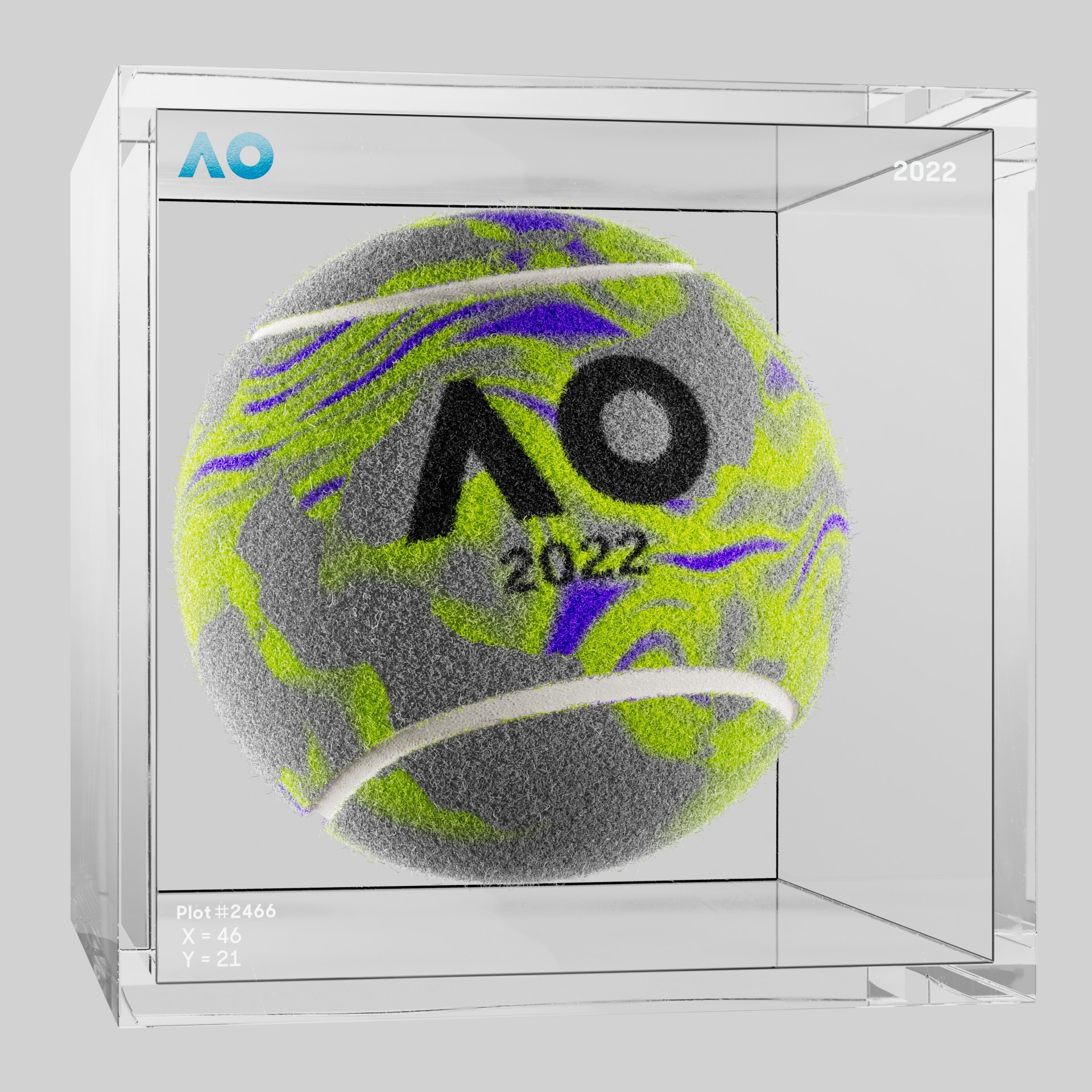 The Australian Open - The Australian Open Art Ball - AO Art Ball #6421 - NFT # 6421