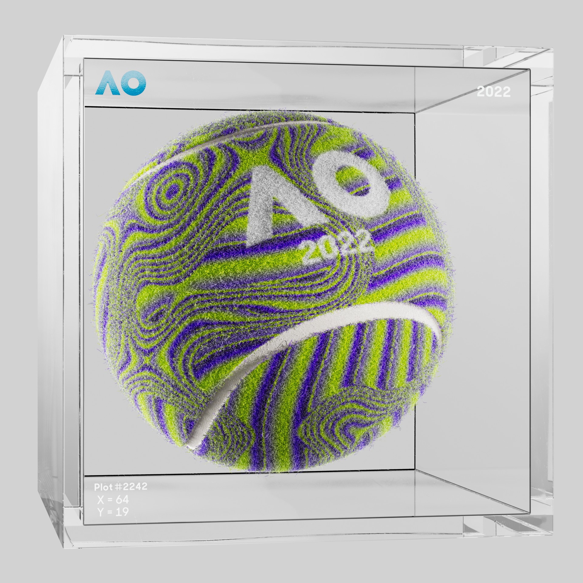 The Australian Open - The Australian Open Art Ball - AO Art Ball #643 - NFT # 643