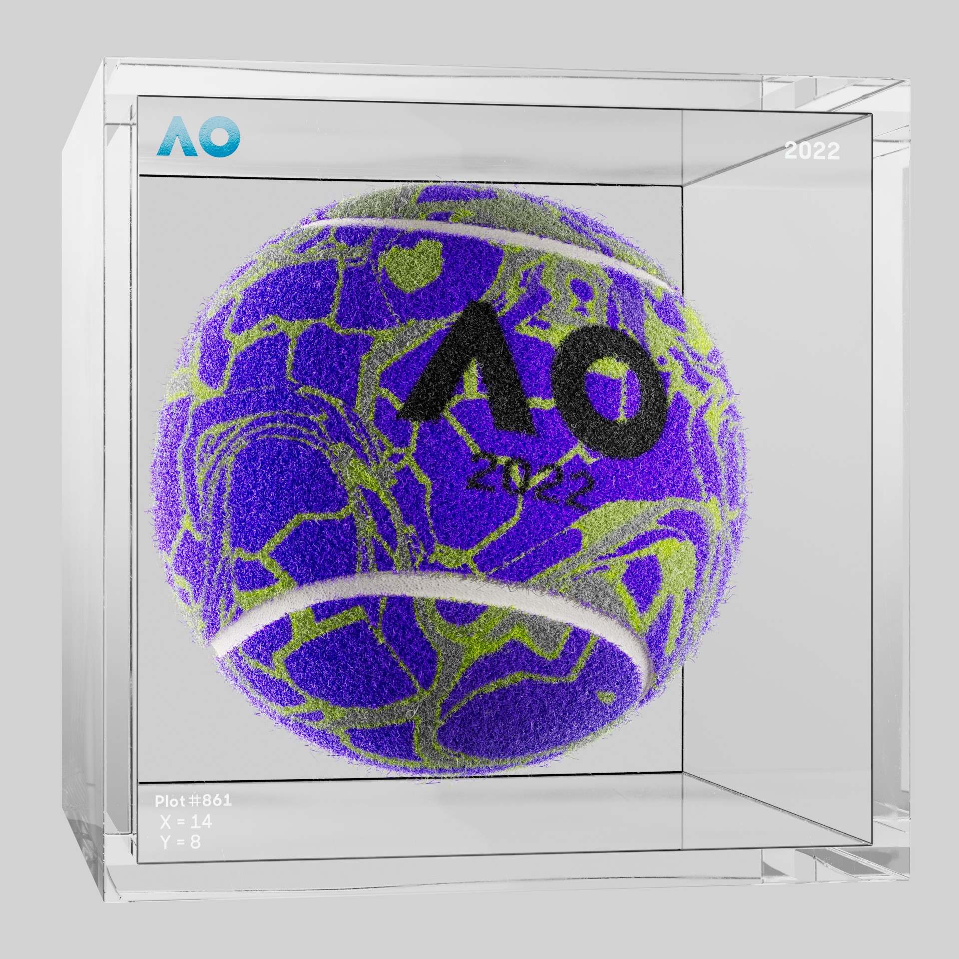 The Australian Open - The Australian Open Art Ball - AO Art Ball #6438 - NFT # 6438