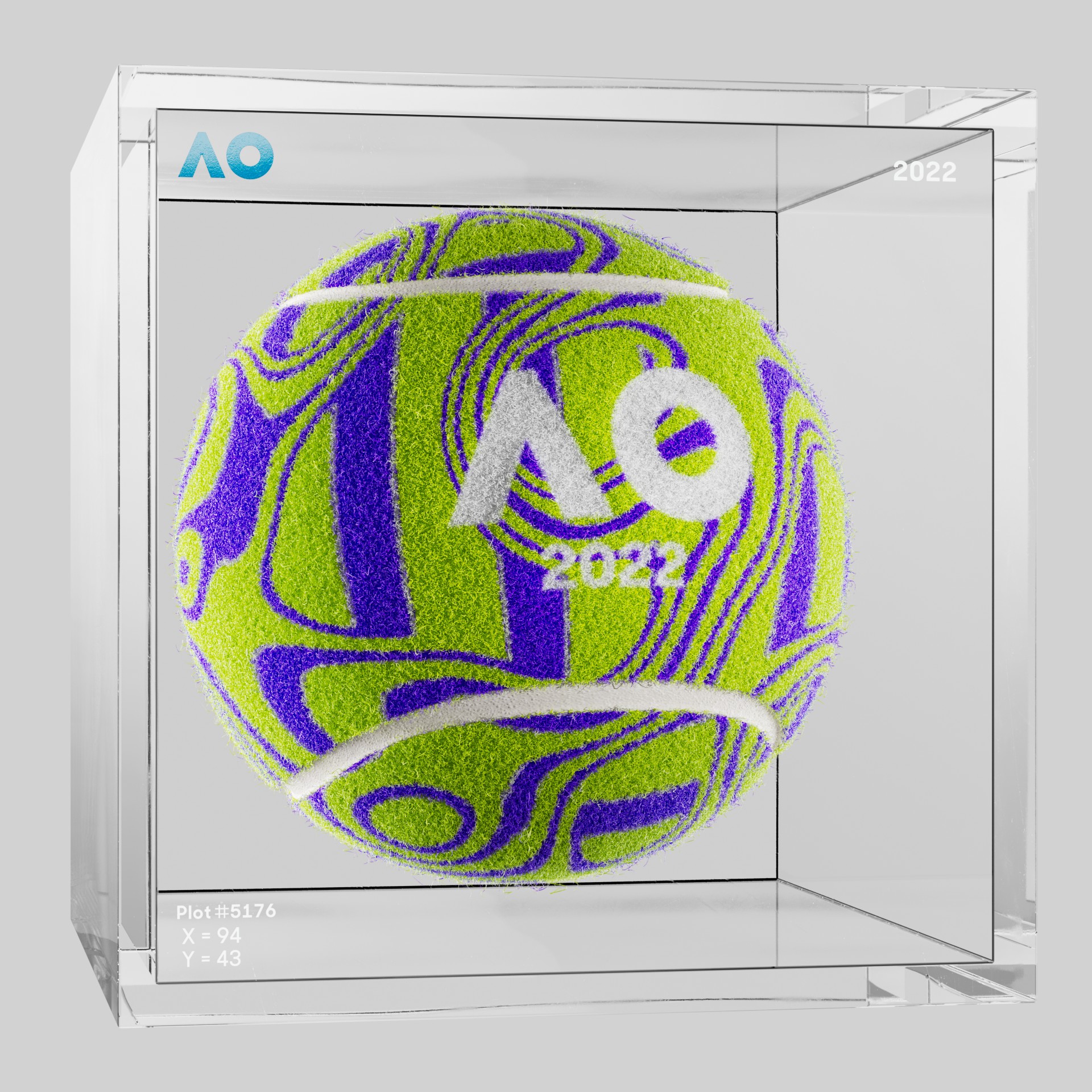 The Australian Open - The Australian Open Art Ball - AO Art Ball #6440 - NFT # 6440