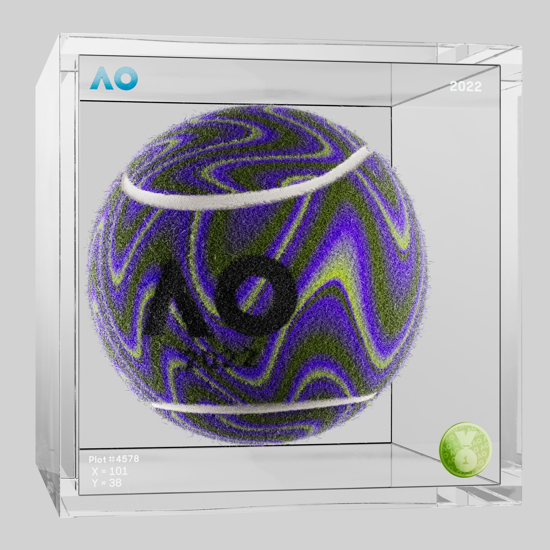 The Australian Open - The Australian Open Art Ball - AO Art Ball #6444 - NFT # 6444