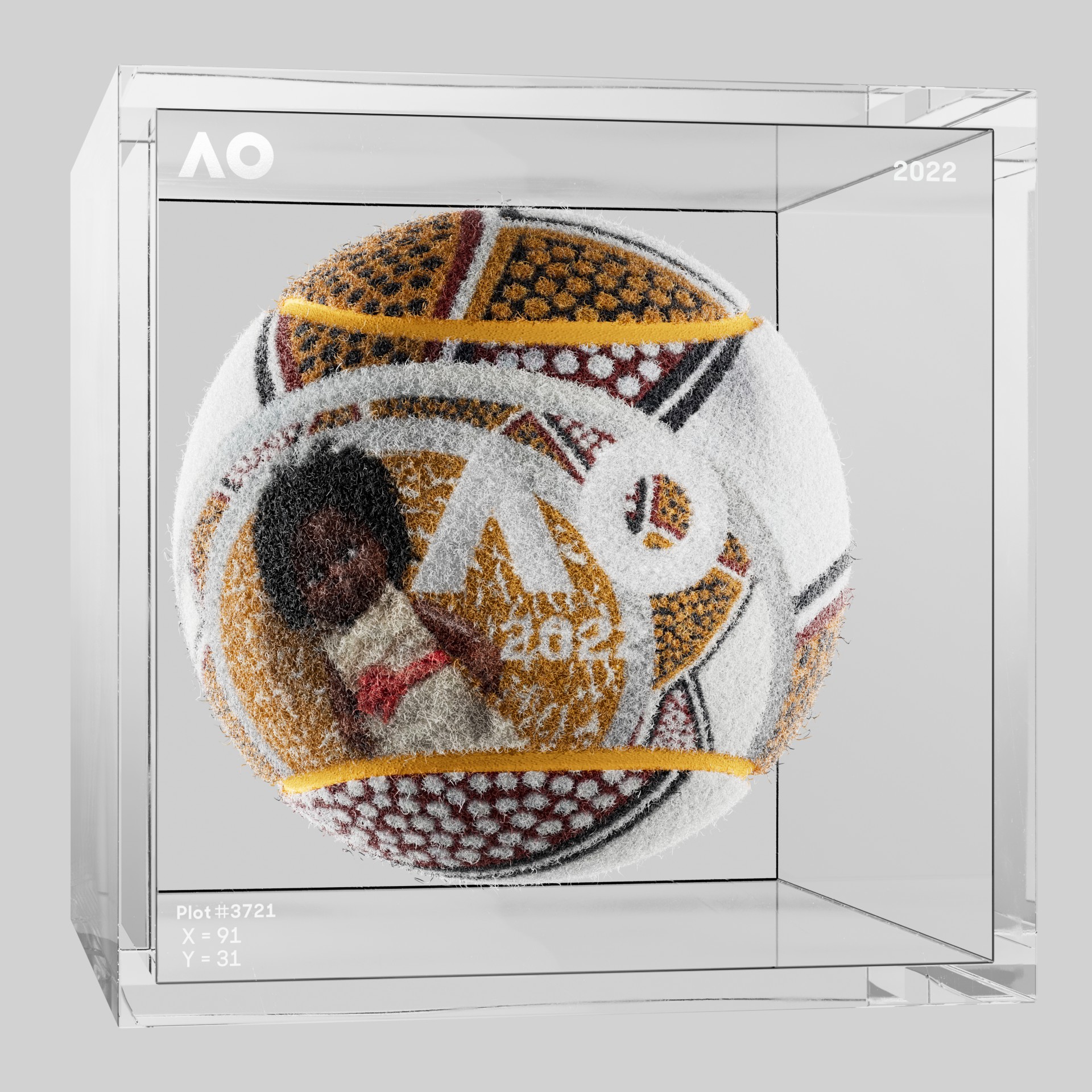 The Australian Open - The Australian Open Art Ball - AO Art Ball #6448 - NFT # 6448