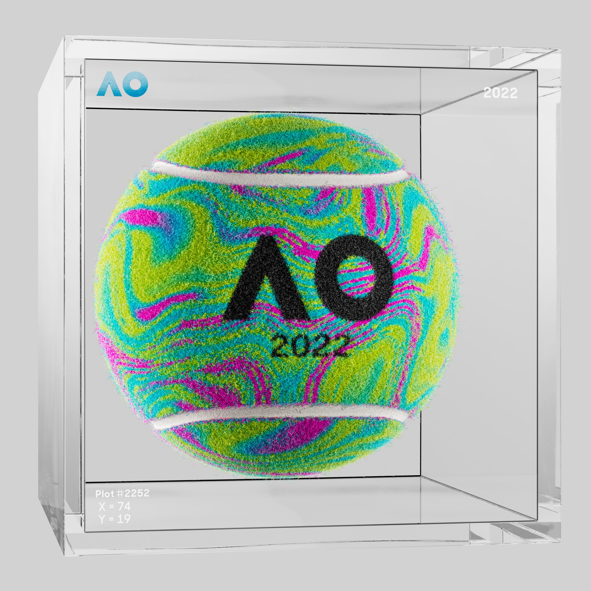 The Australian Open - The Australian Open Art Ball - AO Art Ball #6449 - NFT # 6449