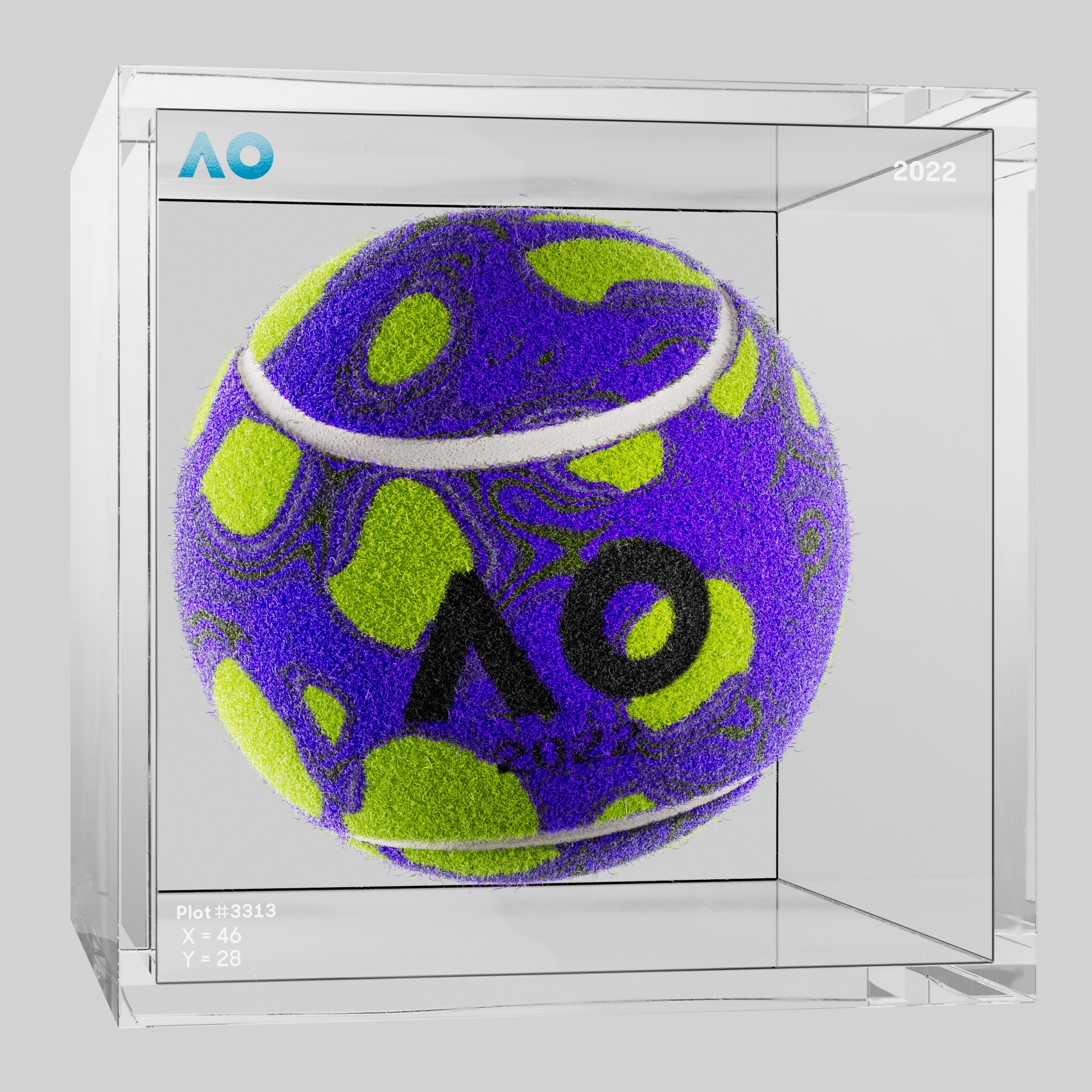 The Australian Open - The Australian Open Art Ball - AO Art Ball #645 - NFT # 645