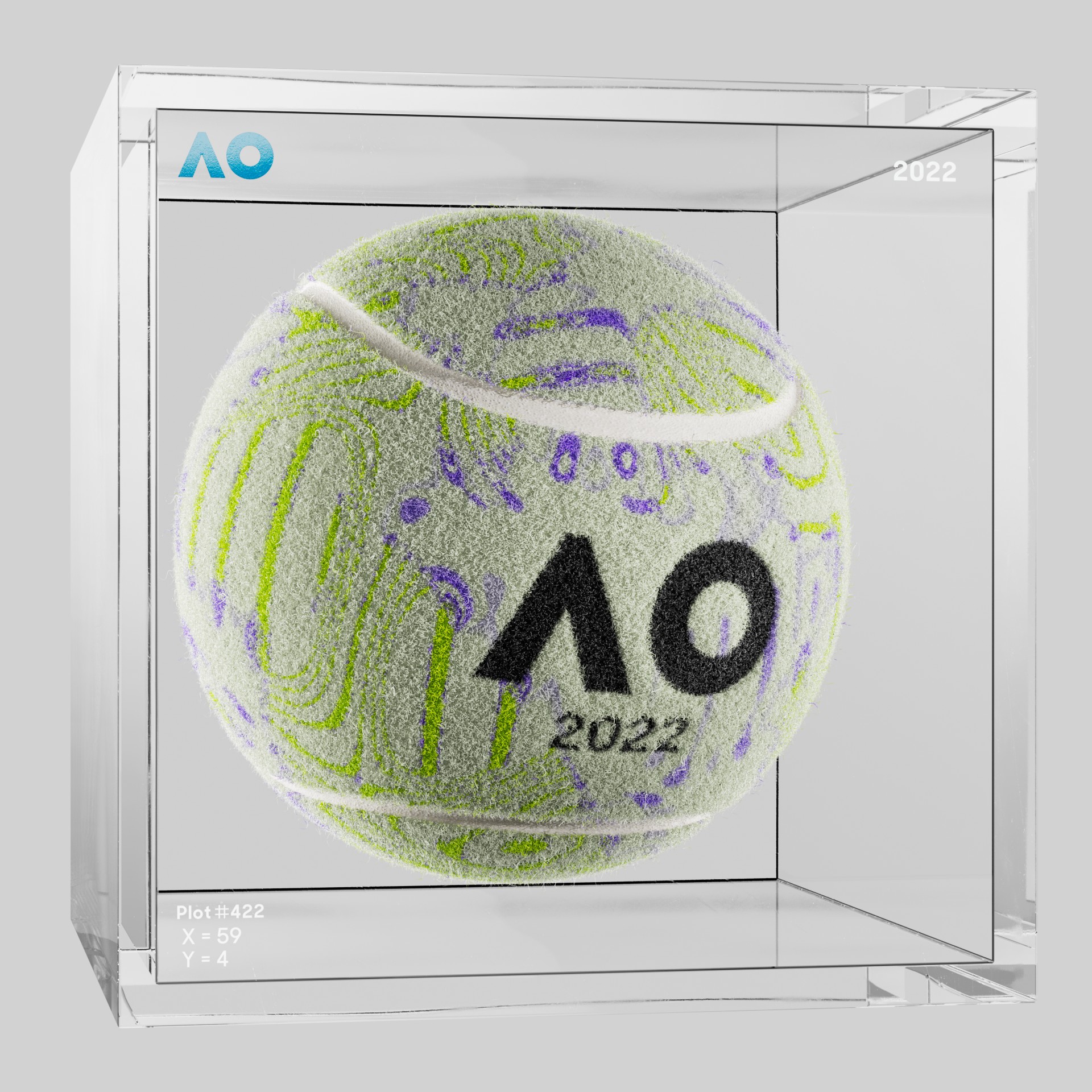 The Australian Open - The Australian Open Art Ball - AO Art Ball #6450 - NFT # 6450