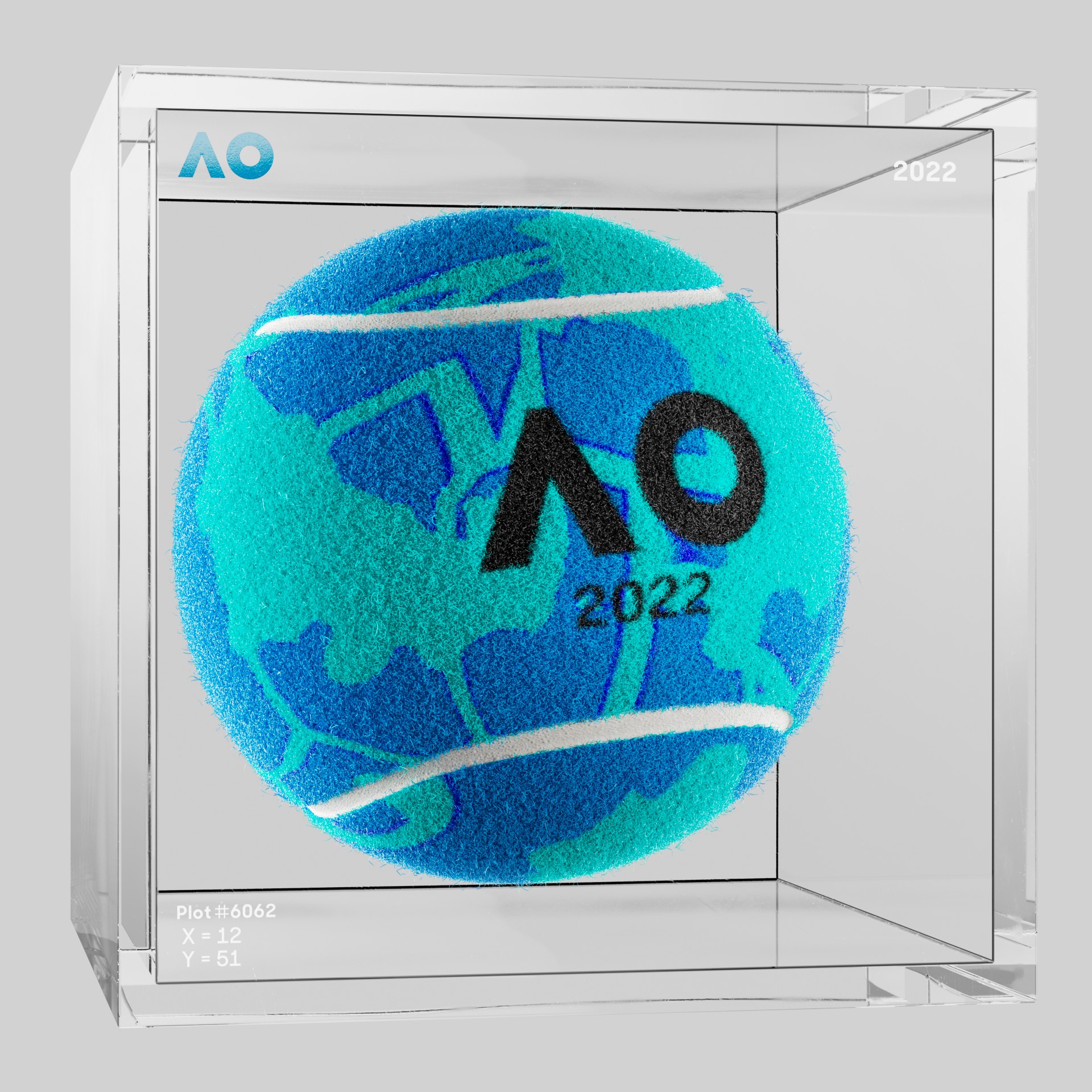 The Australian Open - The Australian Open Art Ball - AO Art Ball #6451 - NFT # 6451