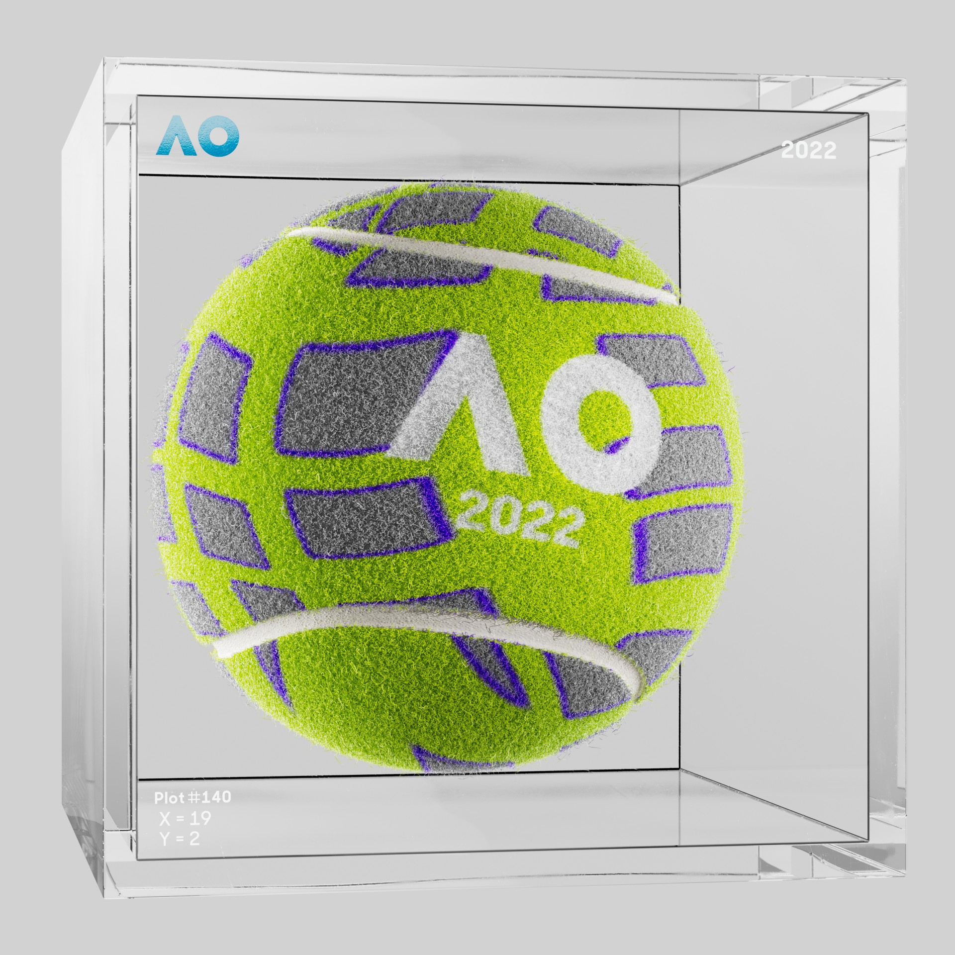 The Australian Open - The Australian Open Art Ball - AO Art Ball #6456 - NFT # 6456