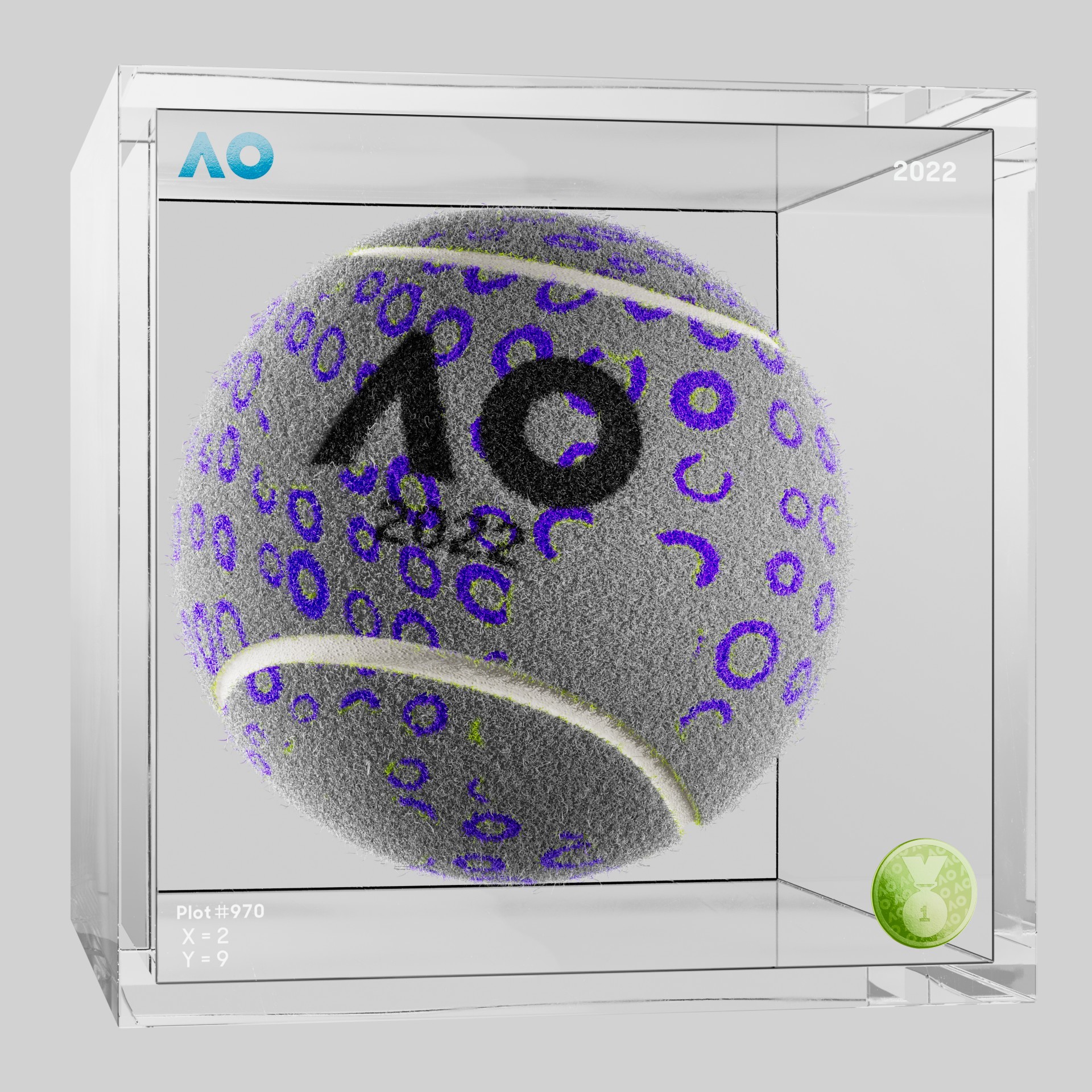 The Australian Open - The Australian Open Art Ball - AO Art Ball #6462 - NFT # 6462