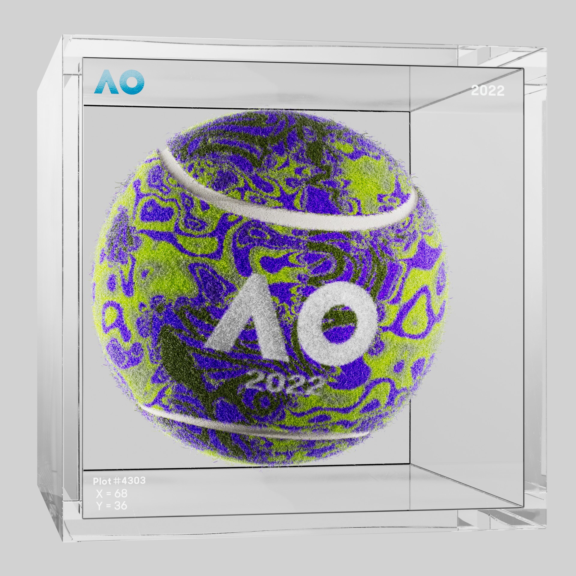 The Australian Open - The Australian Open Art Ball - AO Art Ball #6463 - NFT # 6463