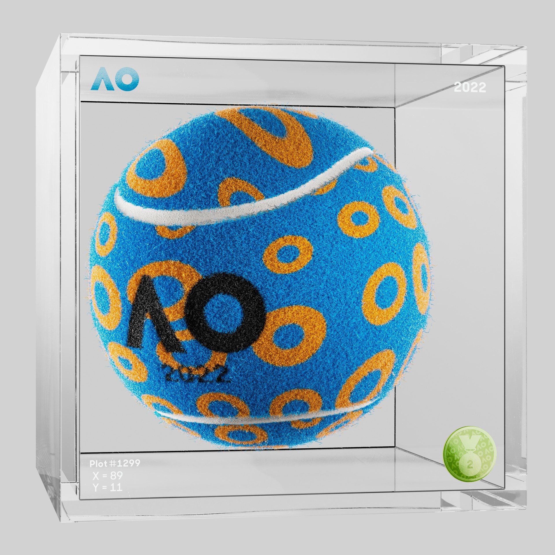 The Australian Open - The Australian Open Art Ball - AO Art Ball #6464 - NFT # 6464