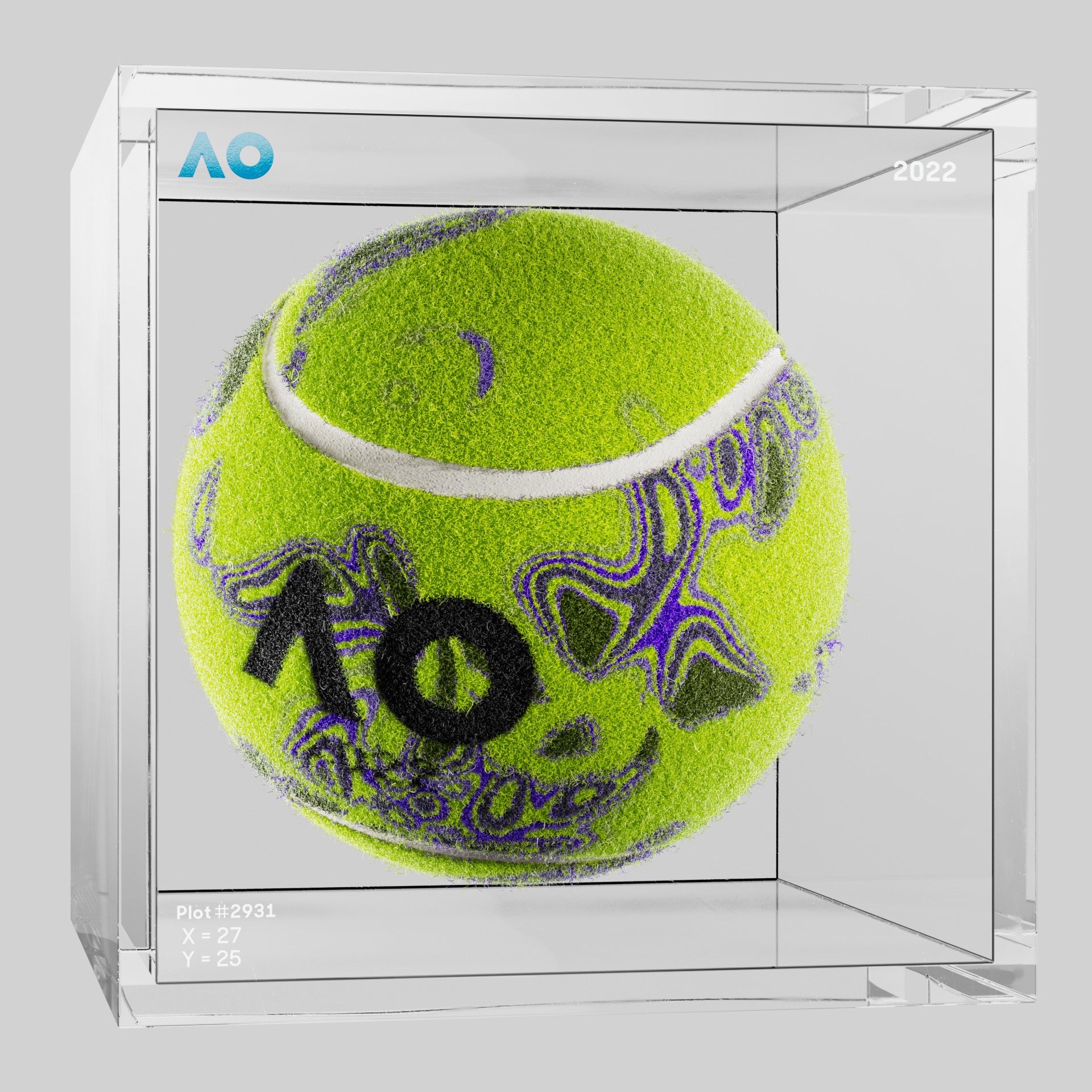 The Australian Open - The Australian Open Art Ball - AO Art Ball #6468 - NFT # 6468