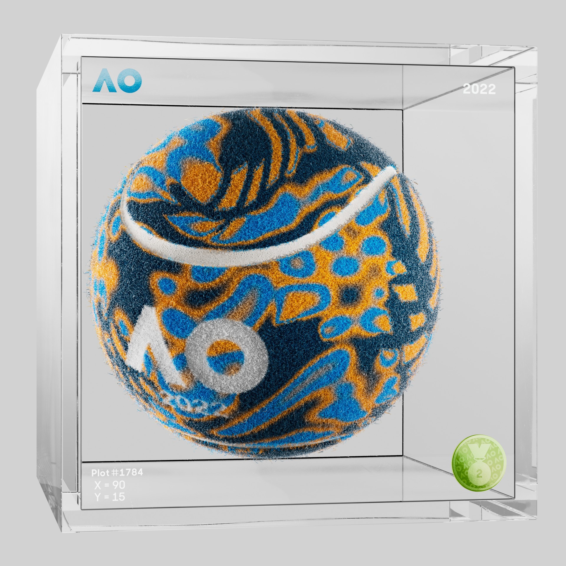 The Australian Open - The Australian Open Art Ball - AO Art Ball #6469 - NFT # 6469
