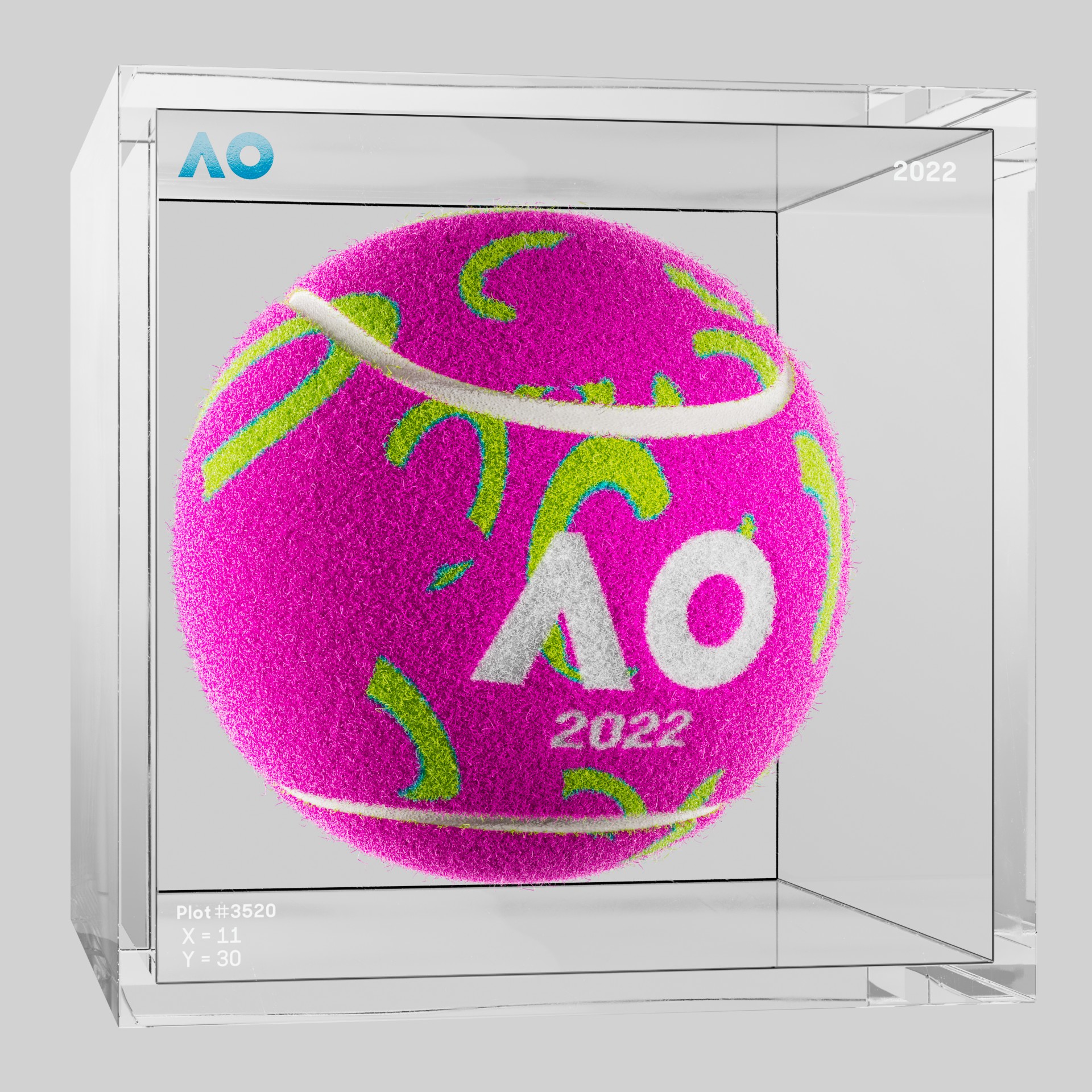 The Australian Open - The Australian Open Art Ball - AO Art Ball #647 - NFT # 647