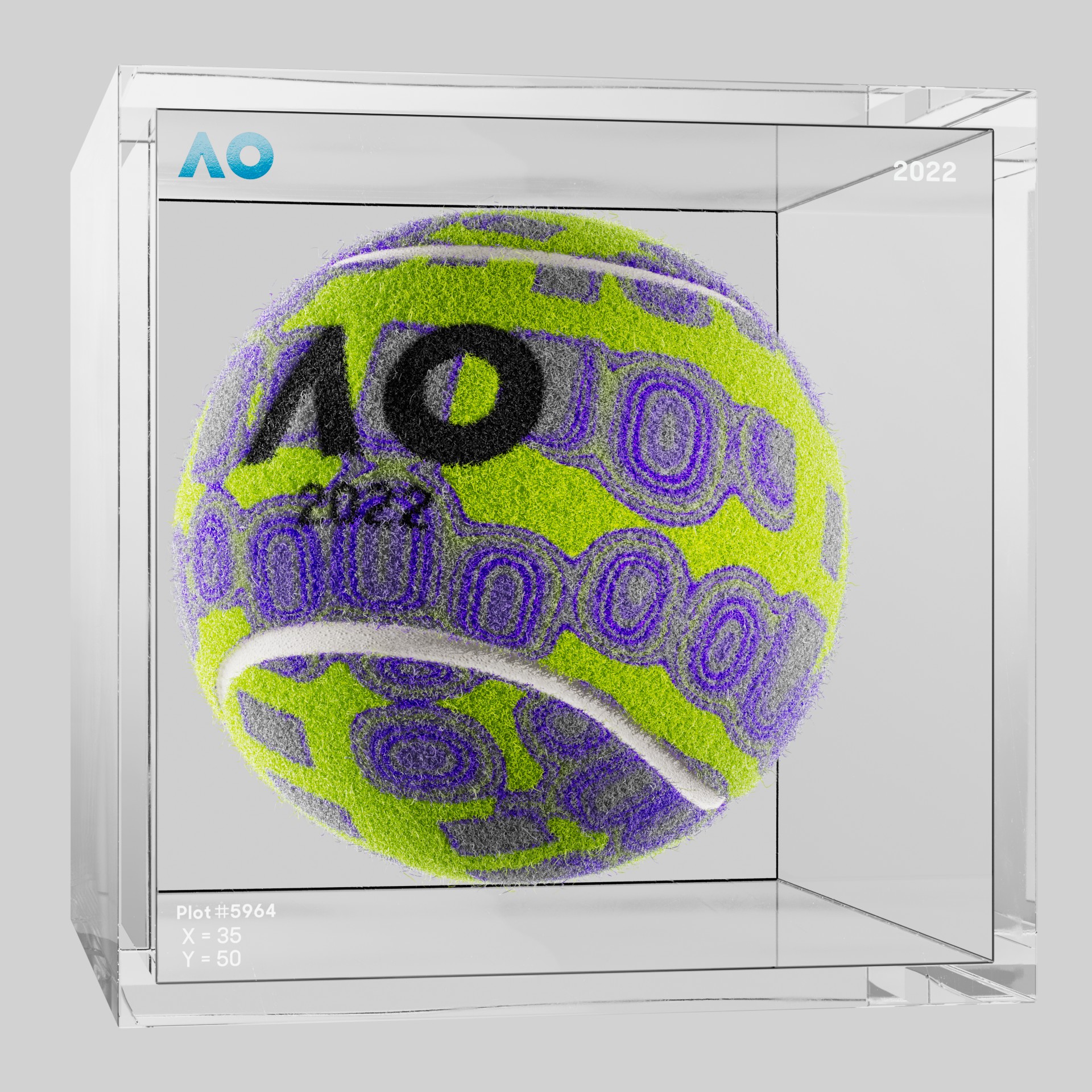 The Australian Open - The Australian Open Art Ball - AO Art Ball #6471 - NFT # 6471