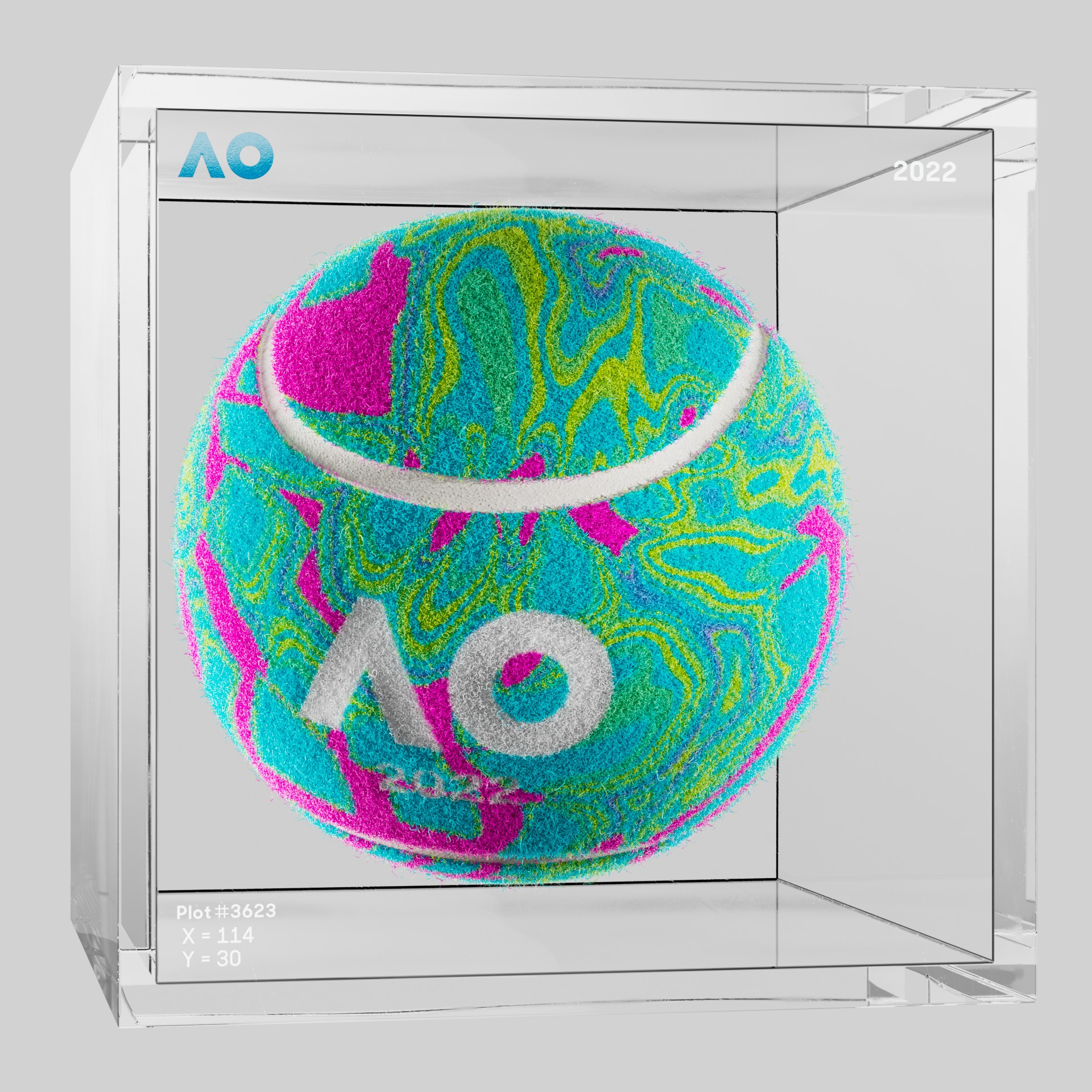 The Australian Open - The Australian Open Art Ball - AO Art Ball #6477 - NFT # 6477