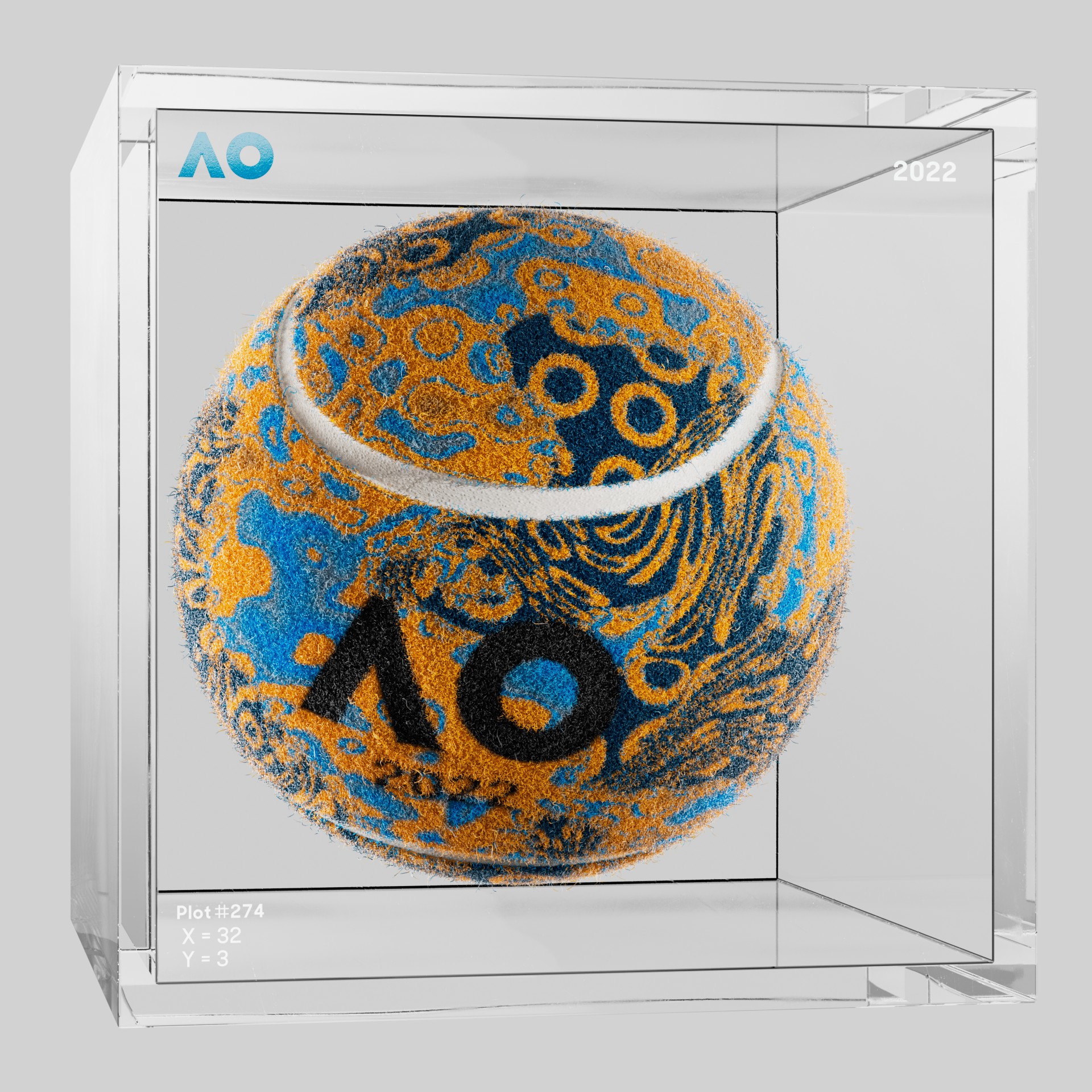 The Australian Open - The Australian Open Art Ball - AO Art Ball #6478 - NFT # 6478