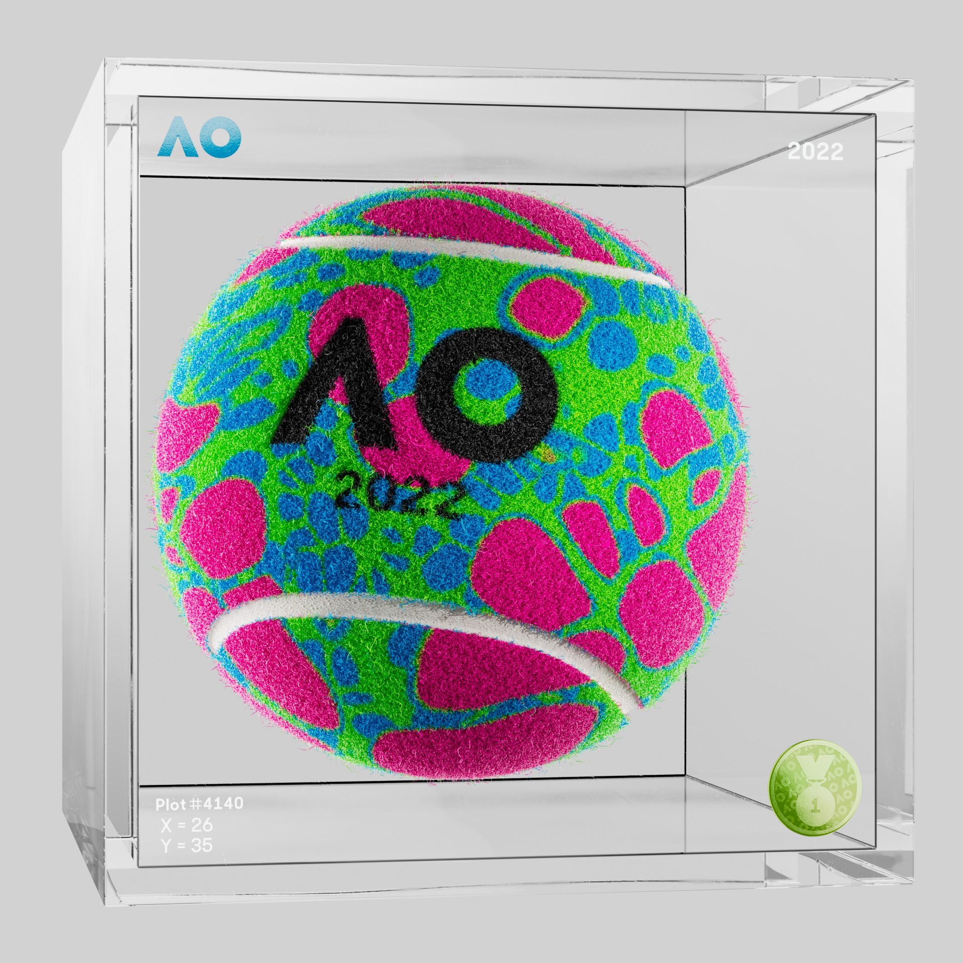 The Australian Open - The Australian Open Art Ball - AO Art Ball #6480 - NFT # 6480