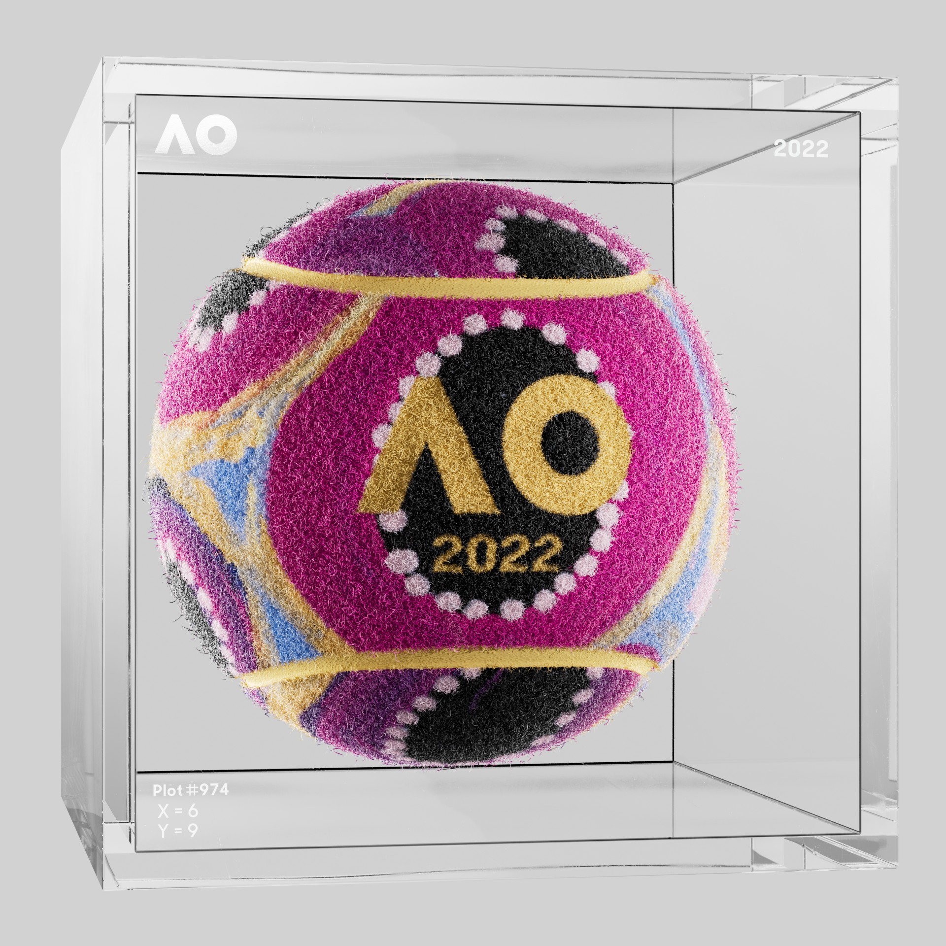 The Australian Open - The Australian Open Art Ball - AO Art Ball #6482 - NFT # 6482