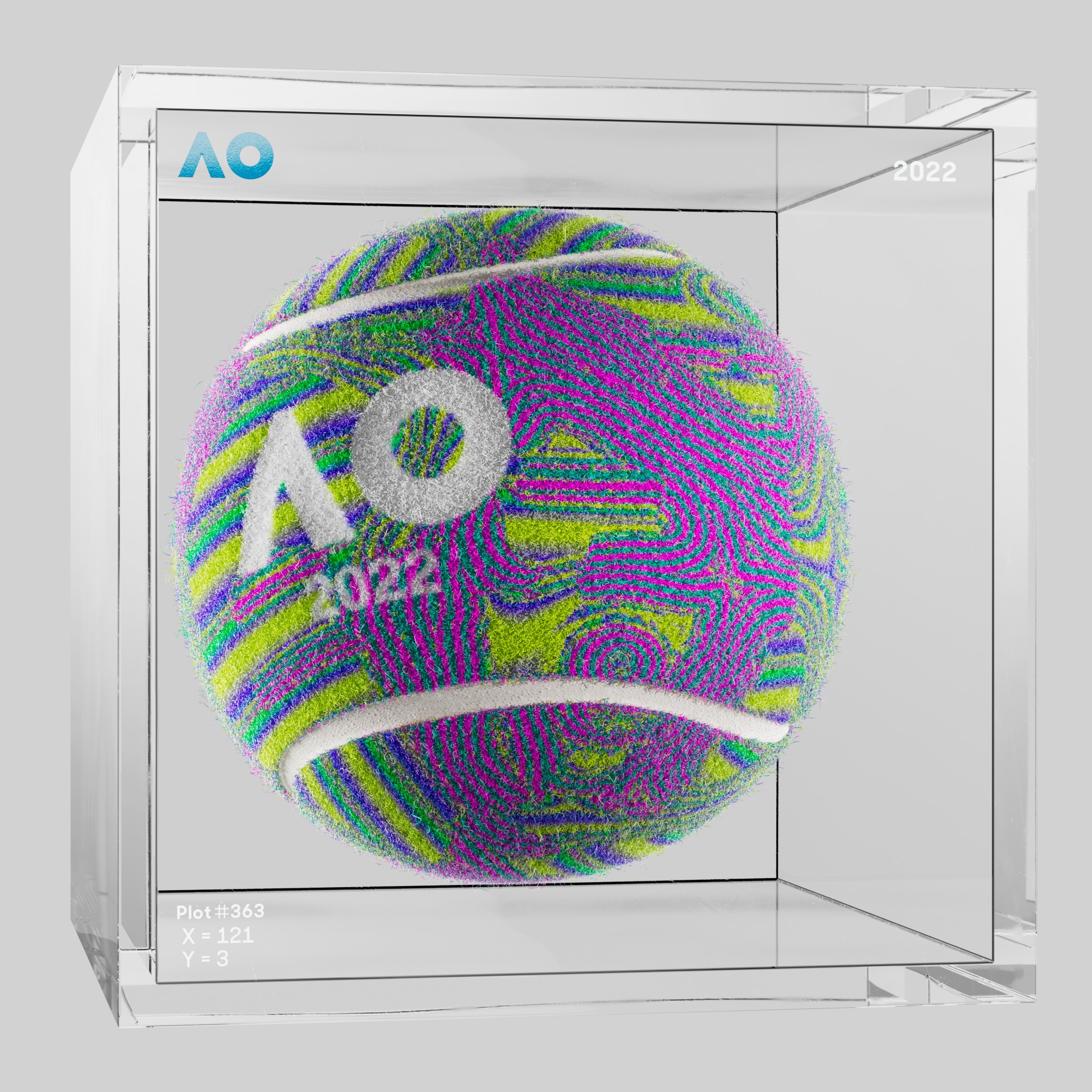 The Australian Open - The Australian Open Art Ball - AO Art Ball #6486 - NFT # 6486