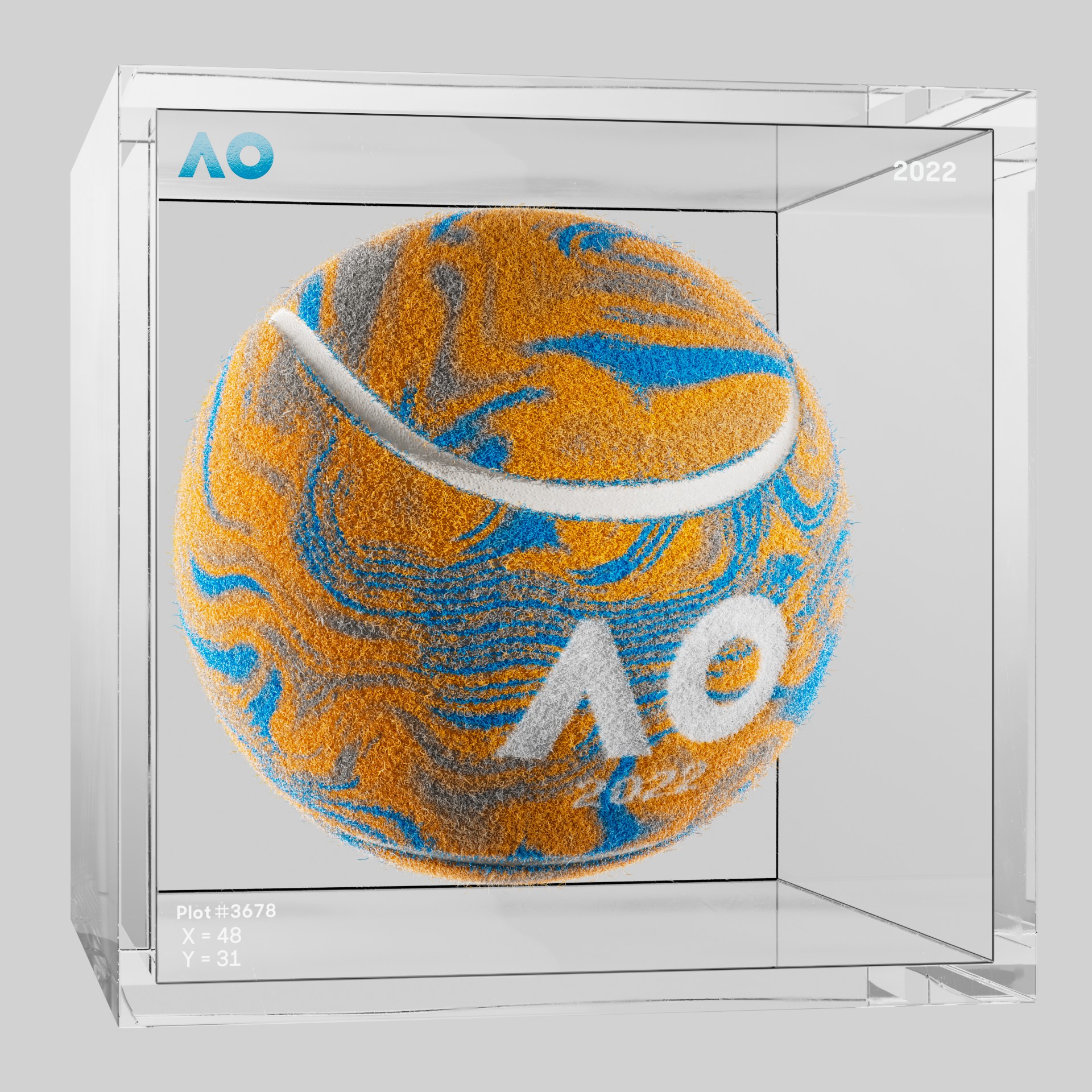 The Australian Open - The Australian Open Art Ball - AO Art Ball #6489 - NFT # 6489