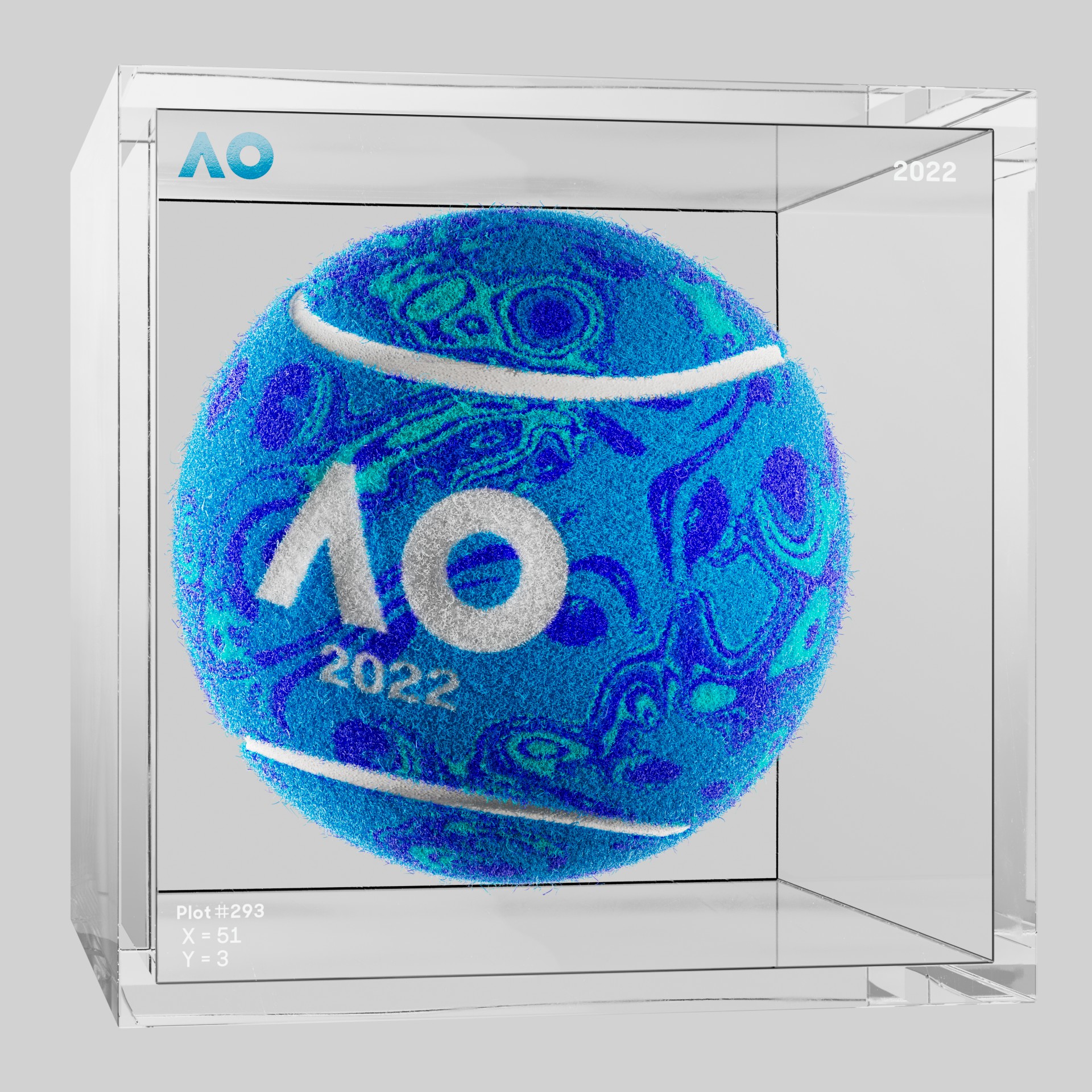 The Australian Open - The Australian Open Art Ball - AO Art Ball #649 - NFT # 649