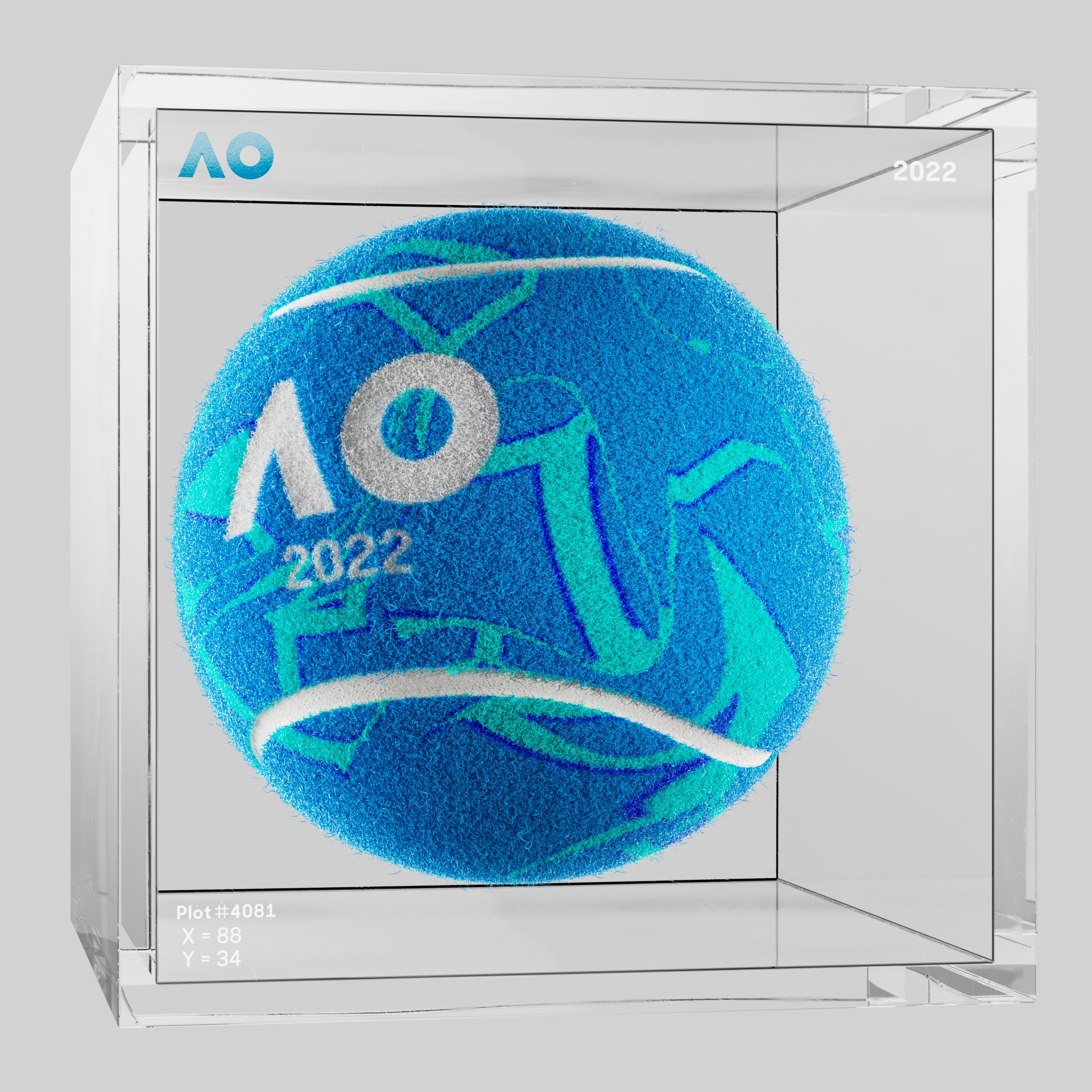 The Australian Open - The Australian Open Art Ball - AO Art Ball #6490 - NFT # 6490