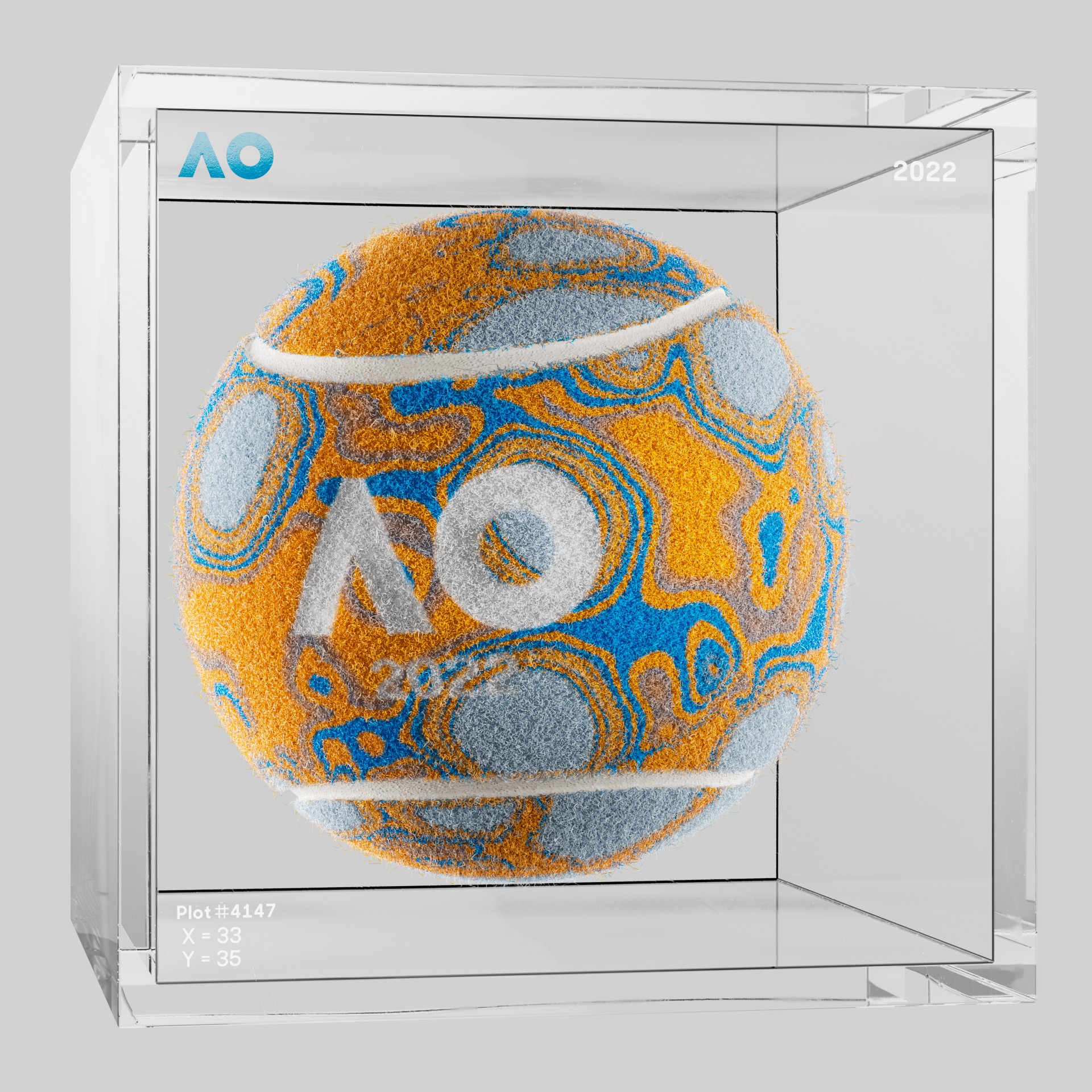 The Australian Open - The Australian Open Art Ball - AO Art Ball #6491 - NFT # 6491