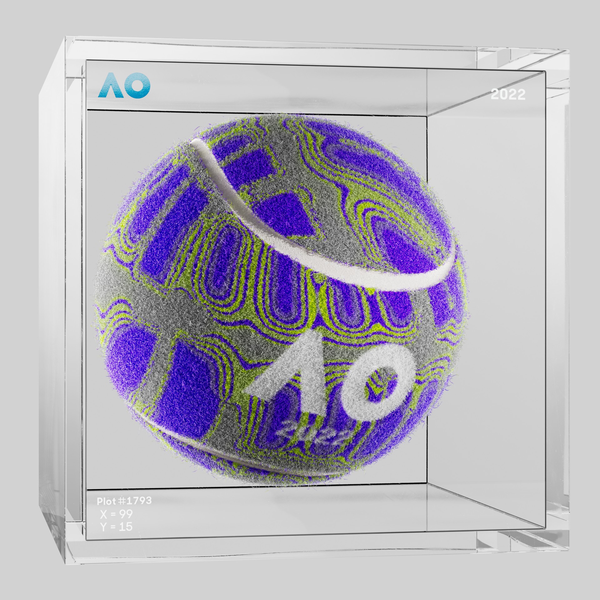 The Australian Open - The Australian Open Art Ball - AO Art Ball #6495 - NFT # 6495