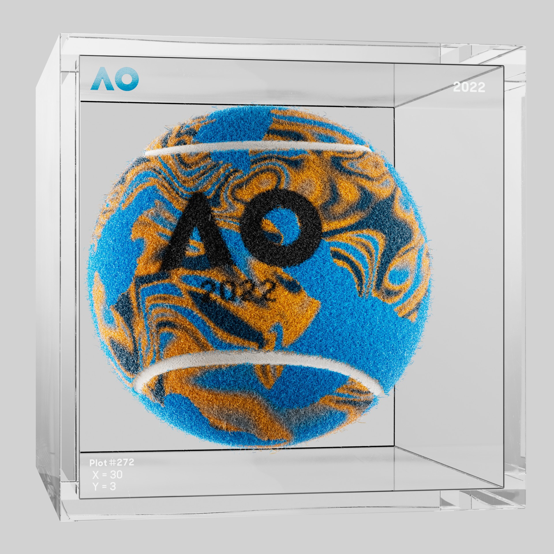 The Australian Open - The Australian Open Art Ball - AO Art Ball #6496 - NFT # 6496