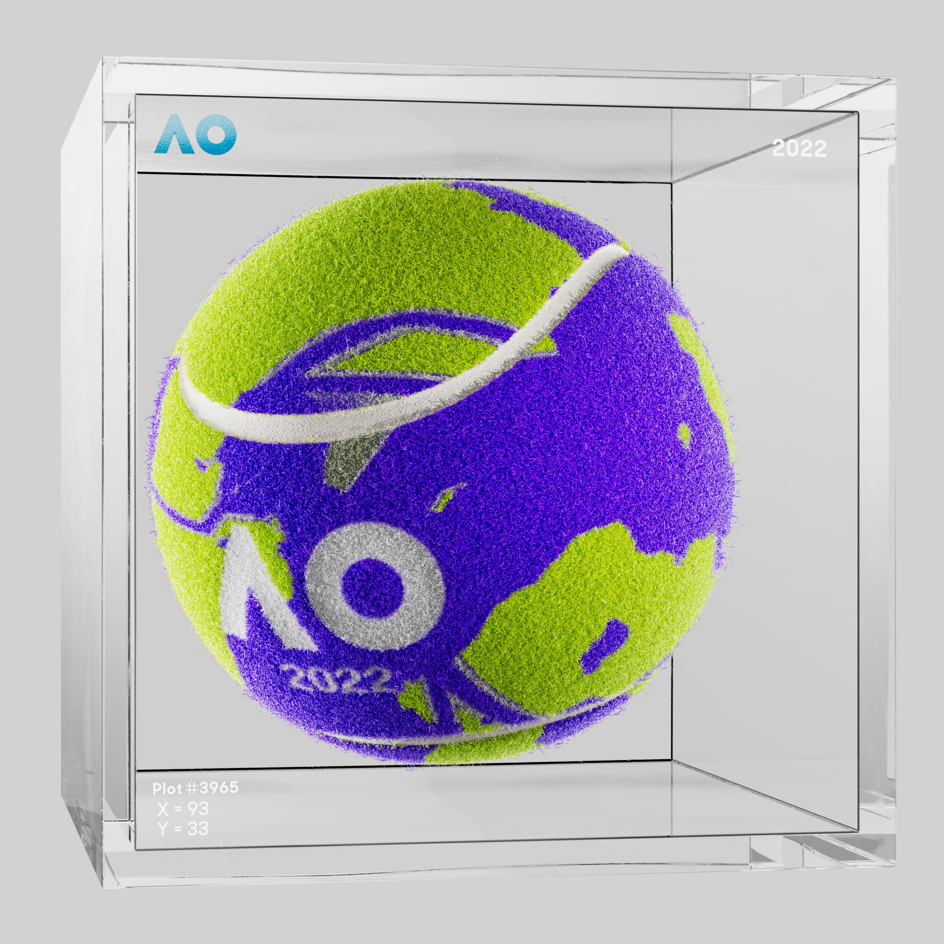 The Australian Open - The Australian Open Art Ball - AO Art Ball #6499 - NFT # 6499