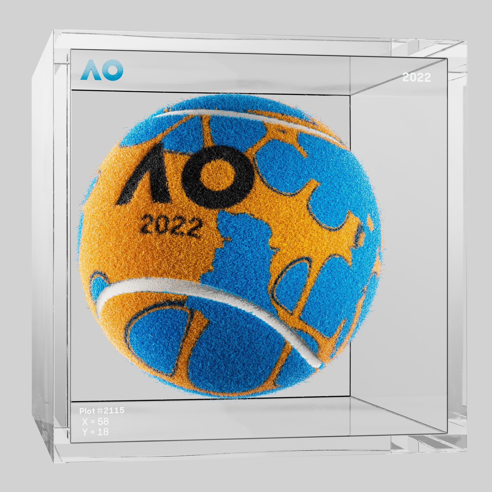 The Australian Open - The Australian Open Art Ball - AO Art Ball #65 - NFT # 65