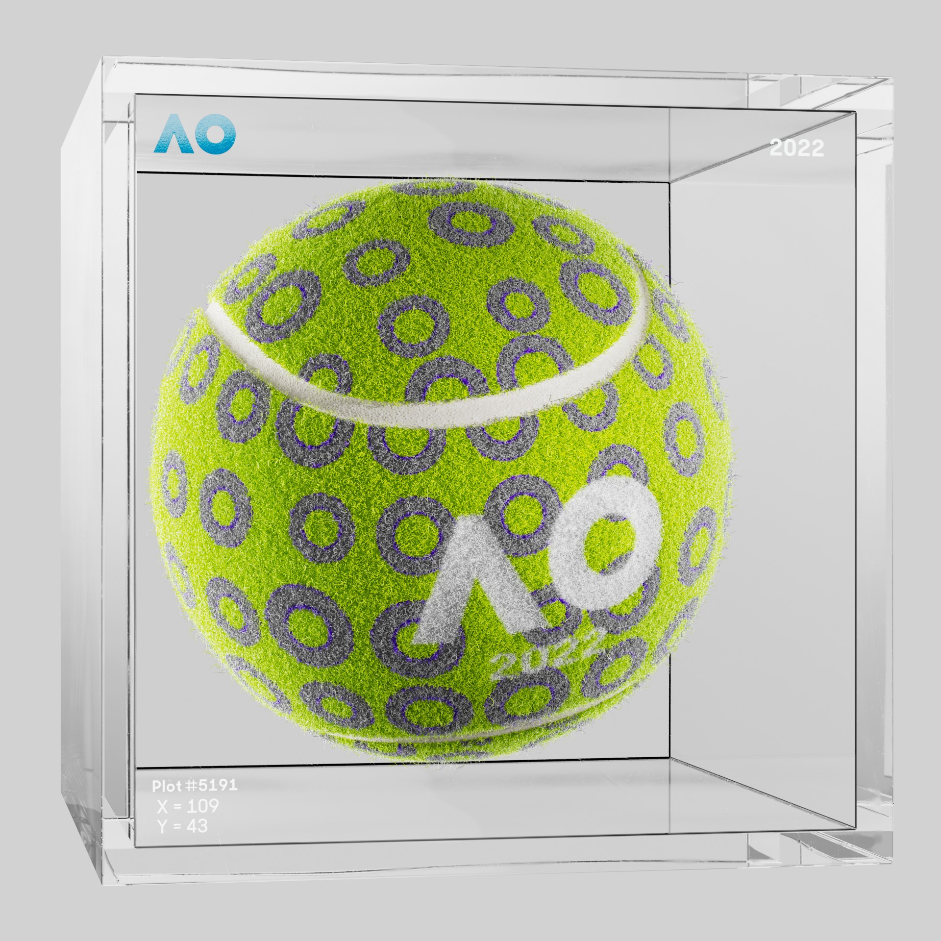The Australian Open - The Australian Open Art Ball - AO Art Ball #6506 - NFT # 6506