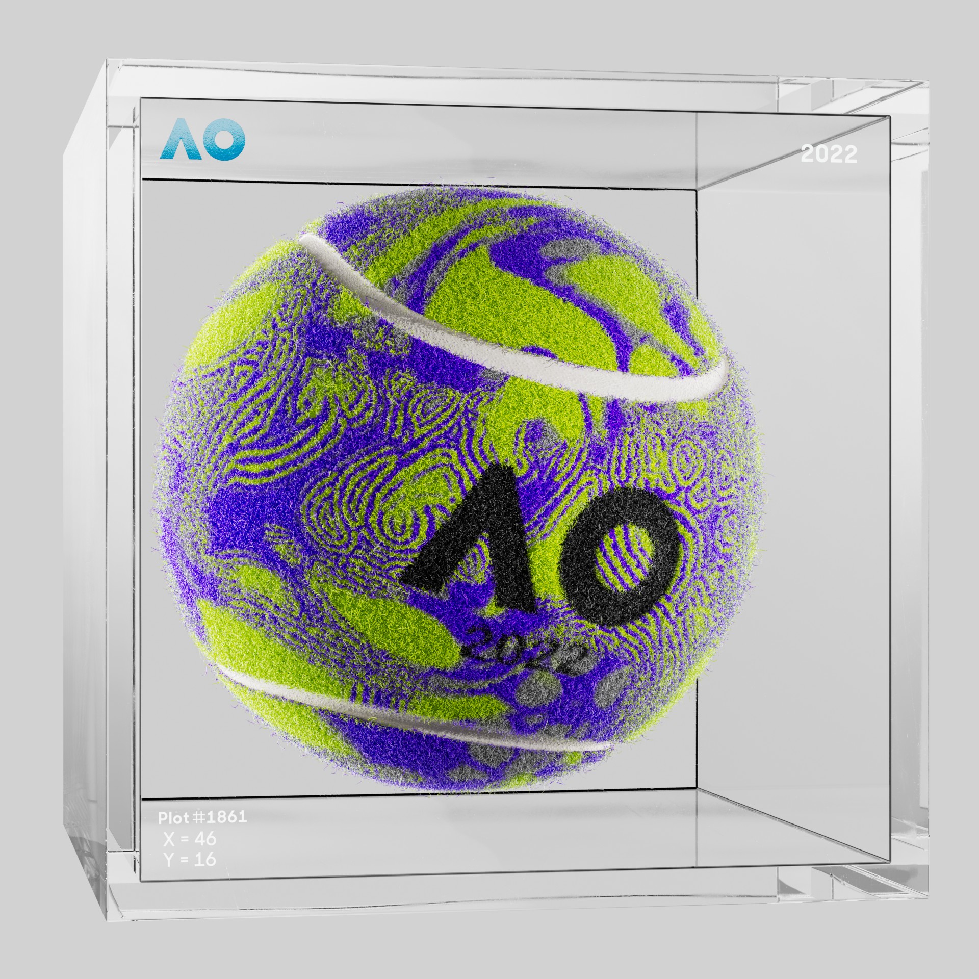 The Australian Open - The Australian Open Art Ball - AO Art Ball #6512 - NFT # 6512