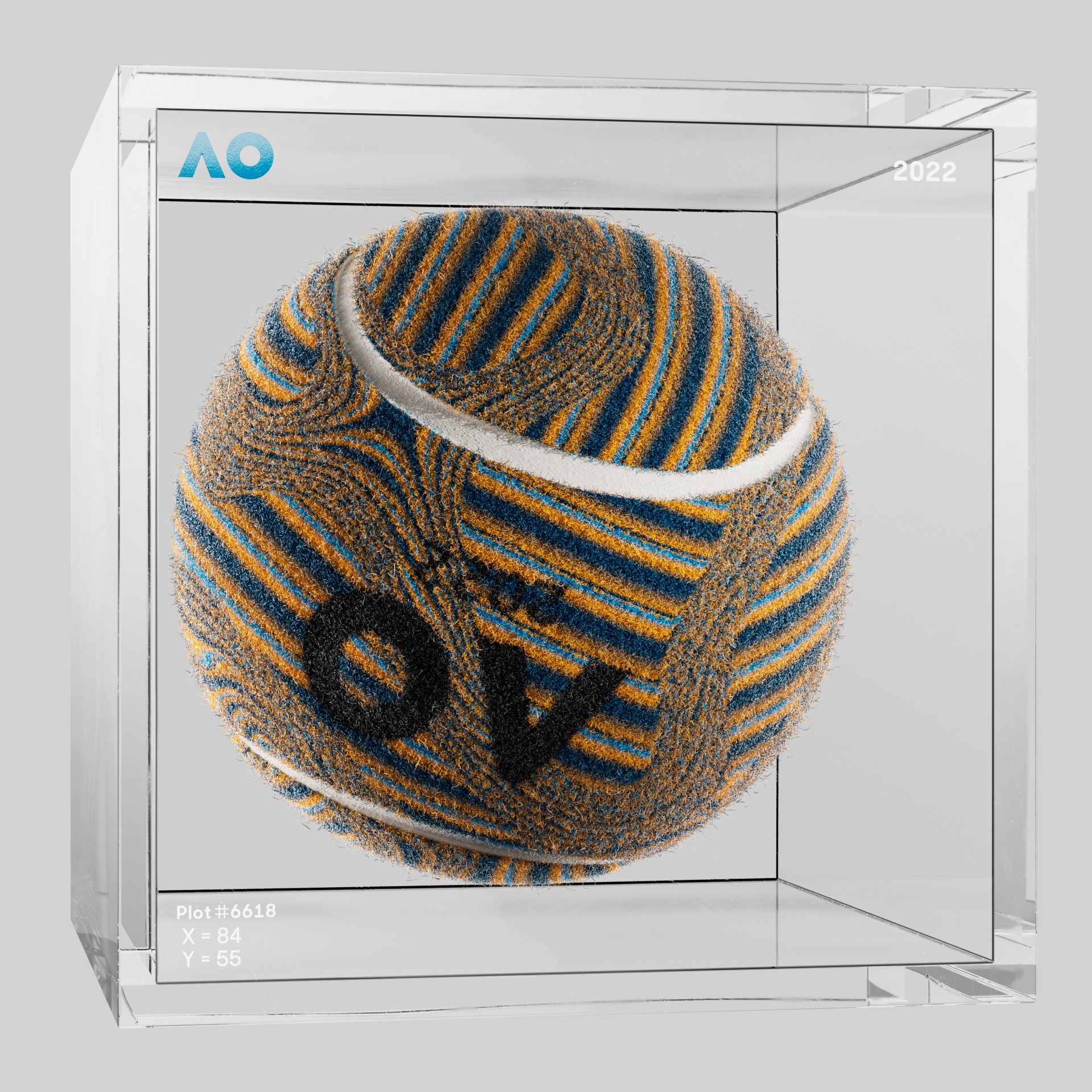 The Australian Open - The Australian Open Art Ball - AO Art Ball #6518 - NFT # 6518