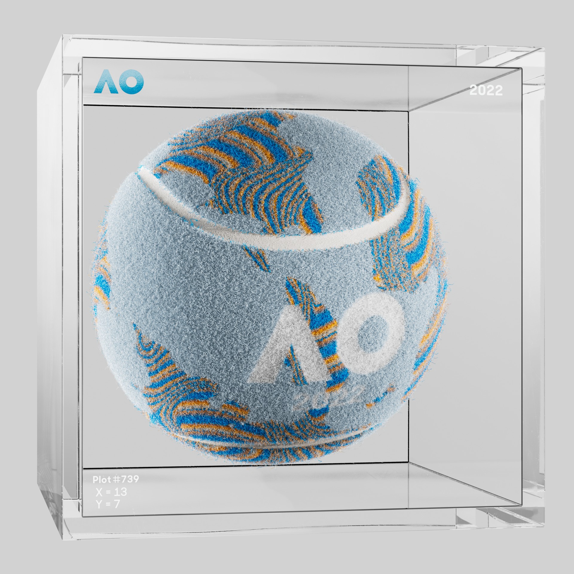 The Australian Open - The Australian Open Art Ball - AO Art Ball #652 - NFT # 652