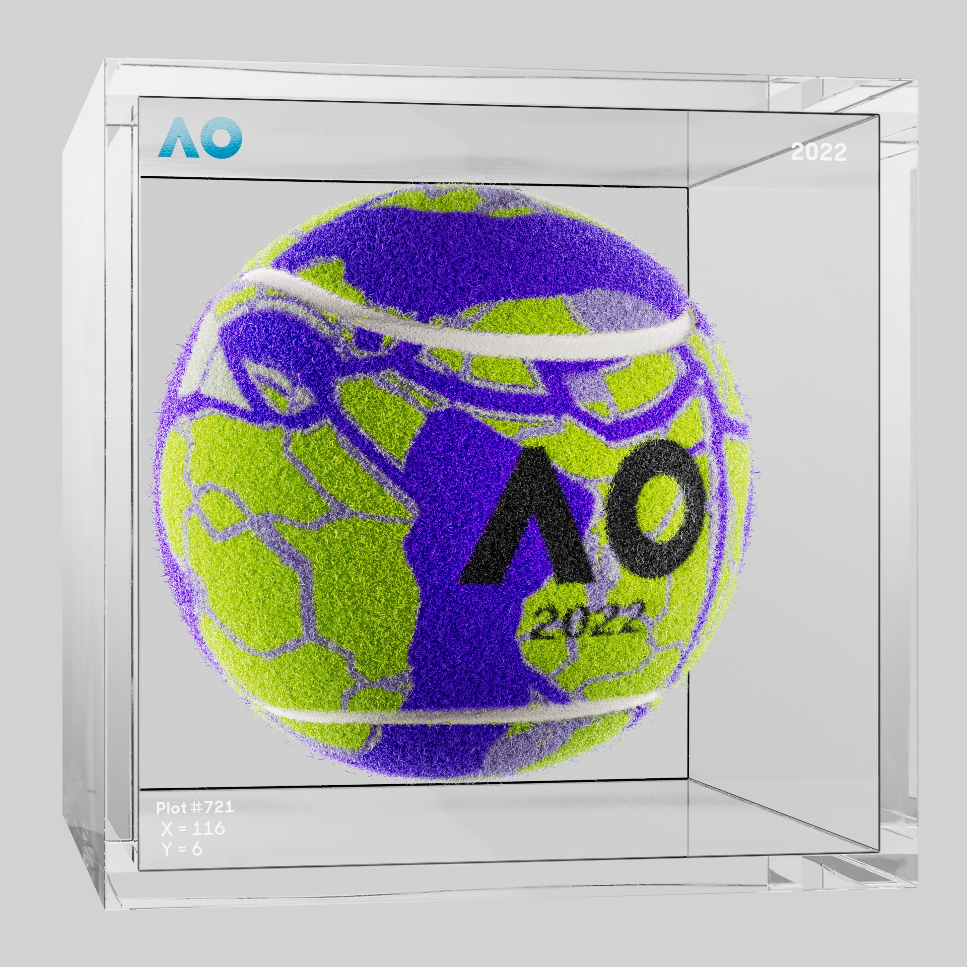 The Australian Open - The Australian Open Art Ball - AO Art Ball #6520 - NFT # 6520