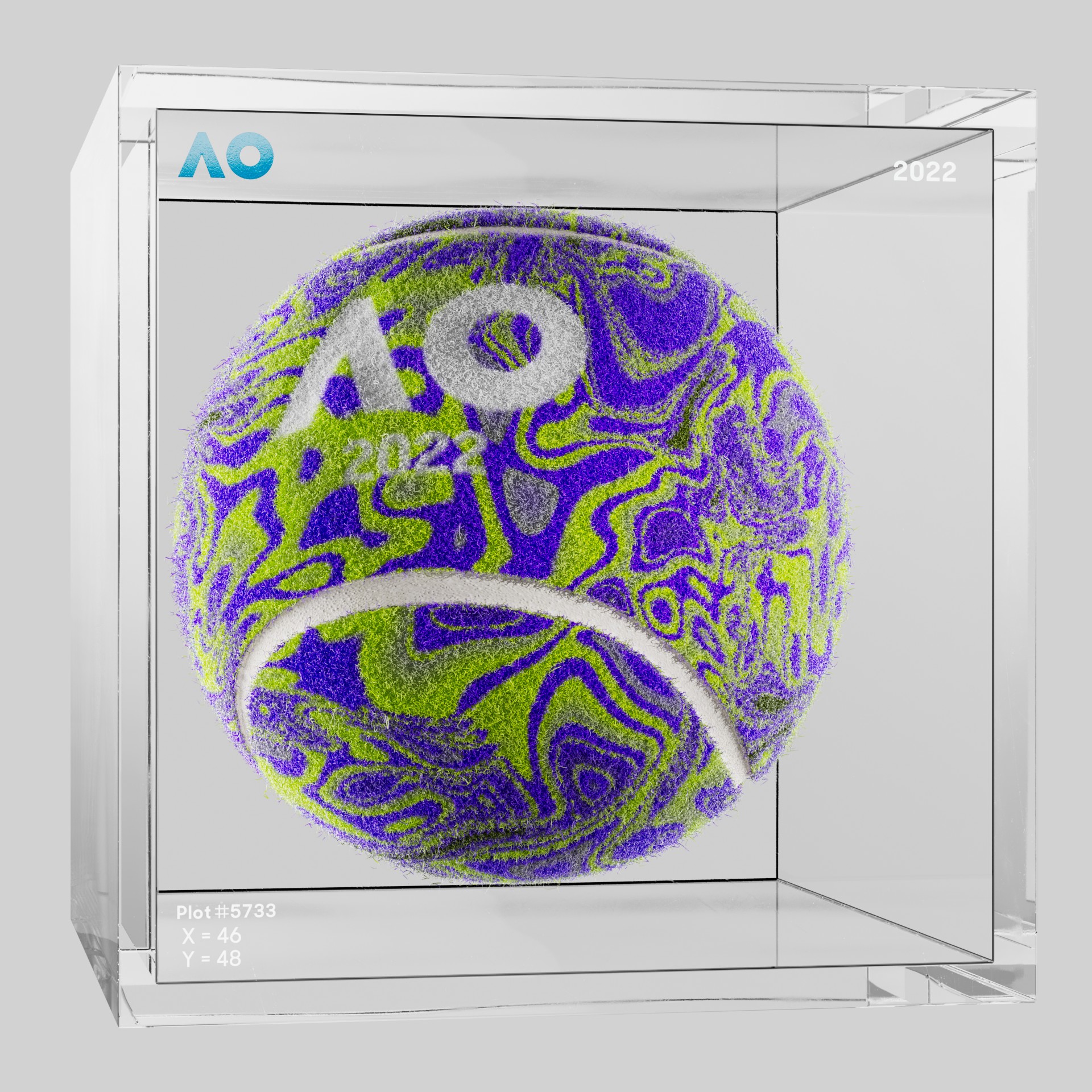 The Australian Open - The Australian Open Art Ball - AO Art Ball #6522 - NFT # 6522