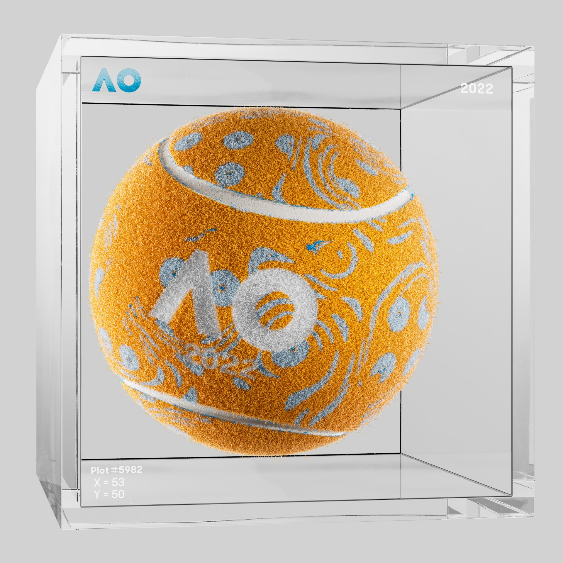 The Australian Open - The Australian Open Art Ball - AO Art Ball #6526 - NFT # 6526