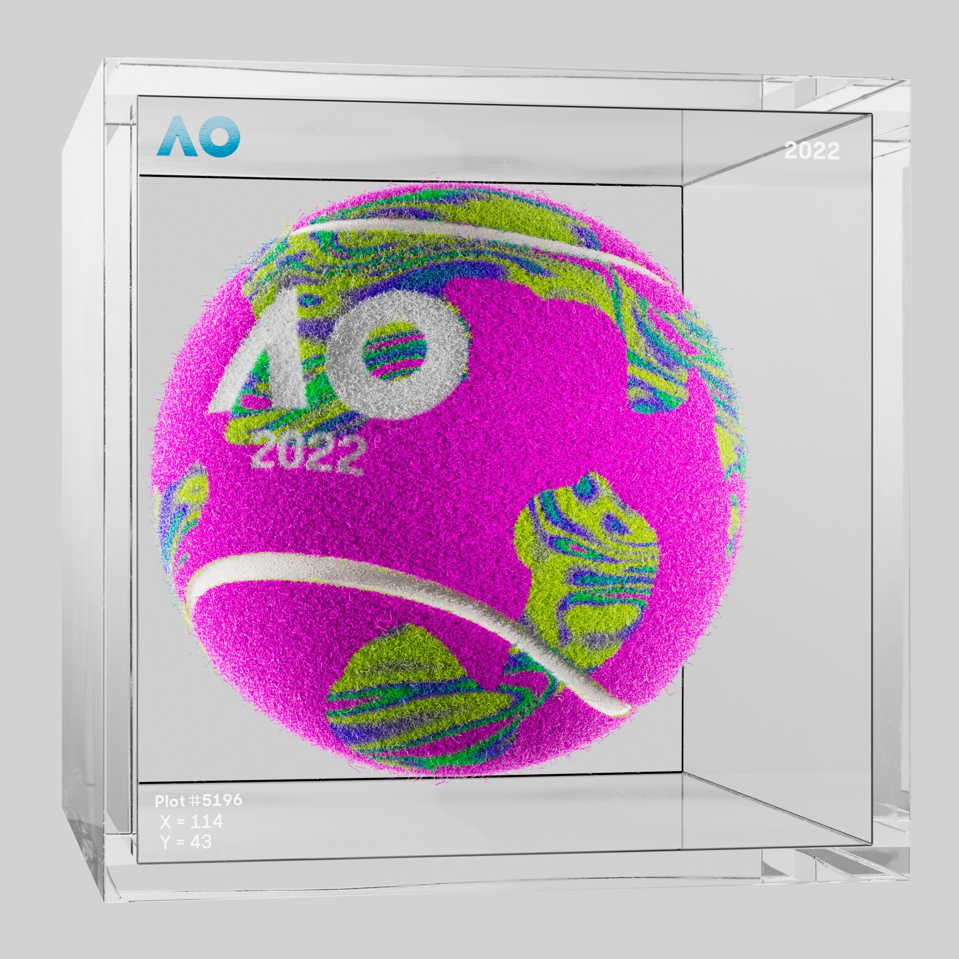 The Australian Open - The Australian Open Art Ball - AO Art Ball #6528 - NFT # 6528