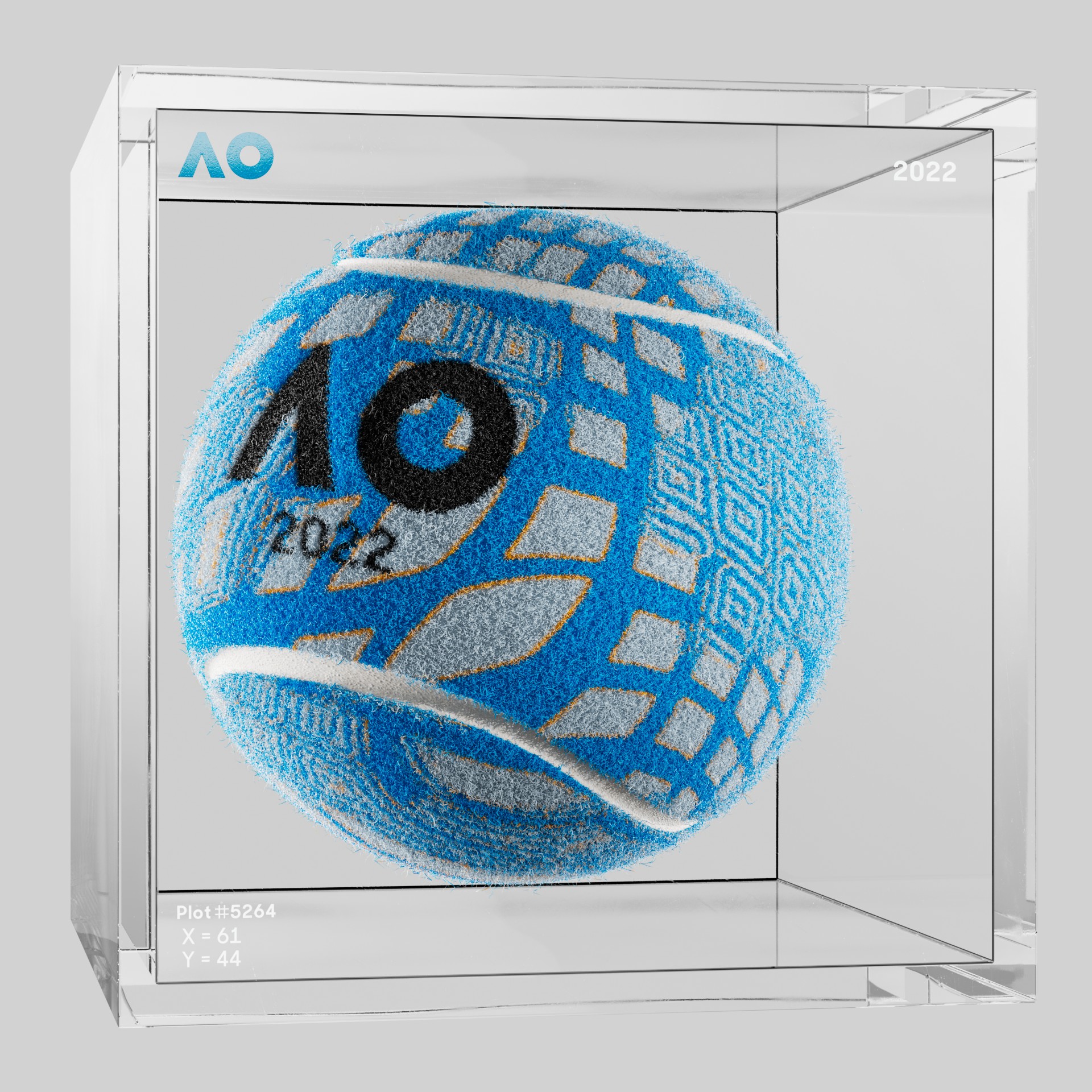 The Australian Open - The Australian Open Art Ball - AO Art Ball #6529 - NFT # 6529