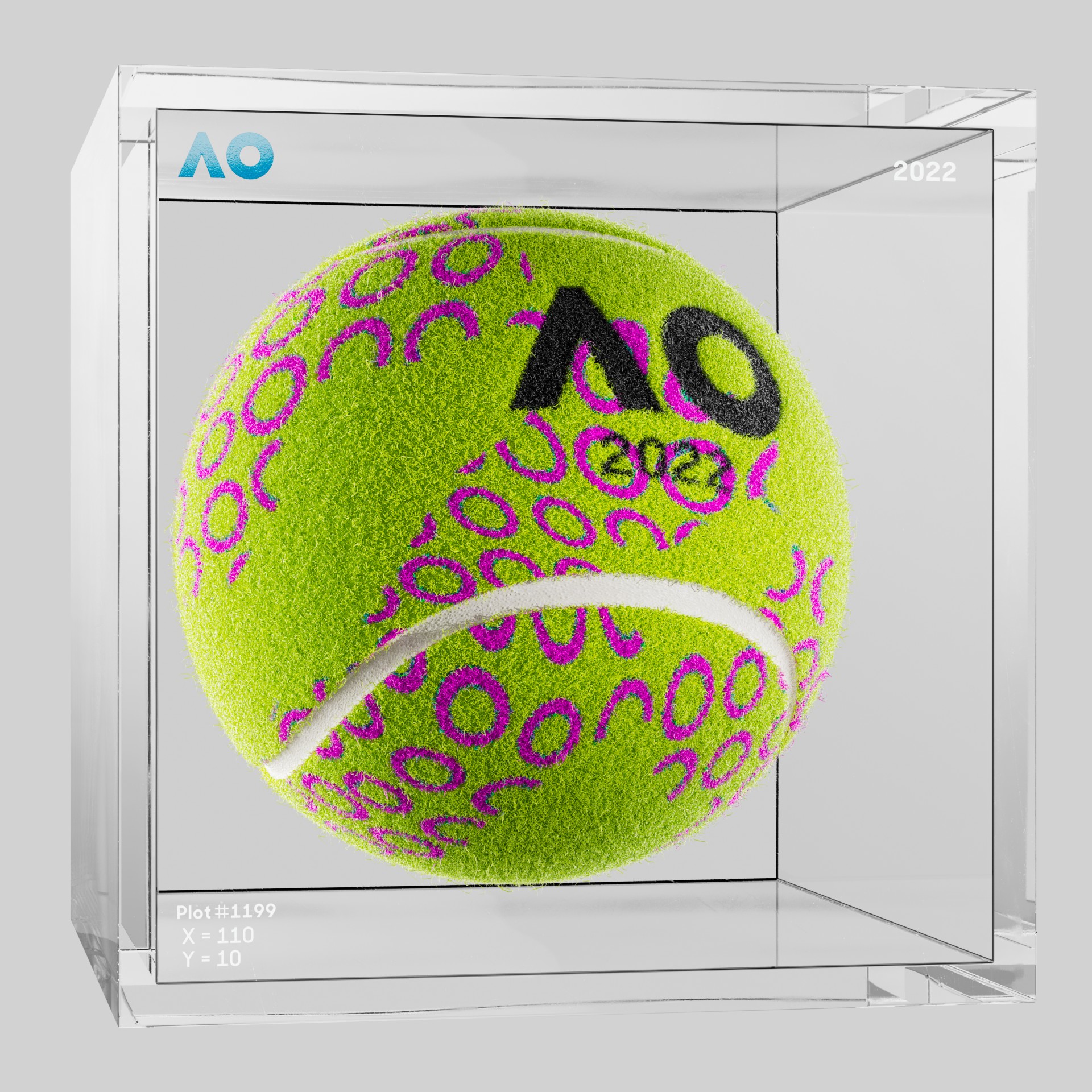 The Australian Open - The Australian Open Art Ball - AO Art Ball #653 - NFT # 653