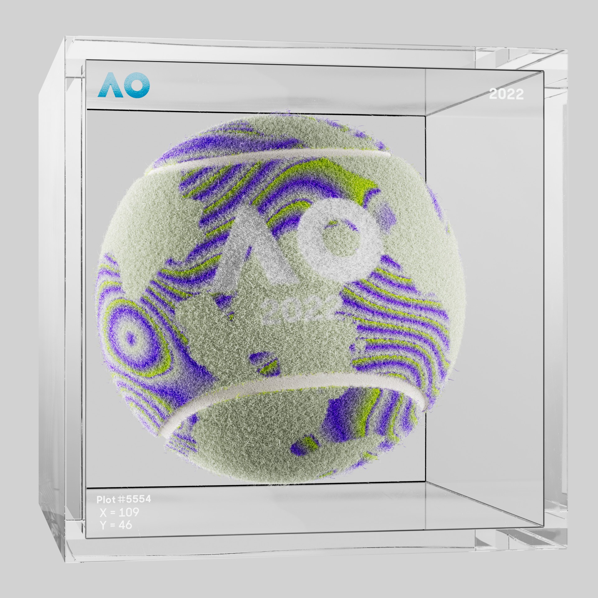 The Australian Open - The Australian Open Art Ball - AO Art Ball #6536 - NFT # 6536