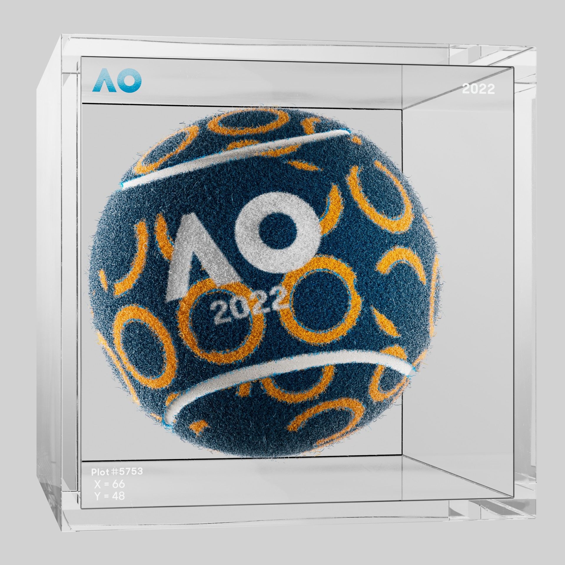The Australian Open - The Australian Open Art Ball - AO Art Ball #6539 - NFT # 6539