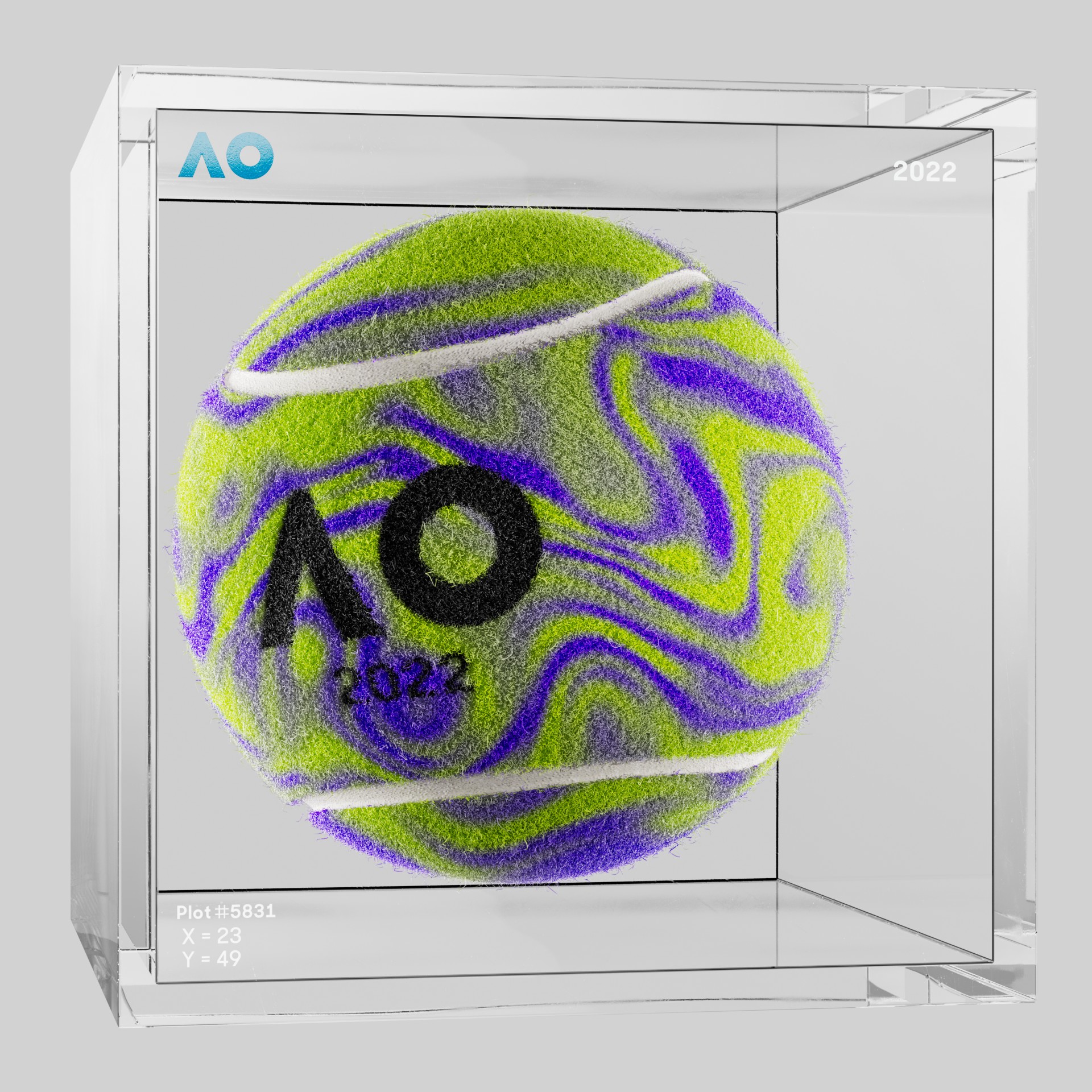 The Australian Open - The Australian Open Art Ball - AO Art Ball #6540 - NFT # 6540